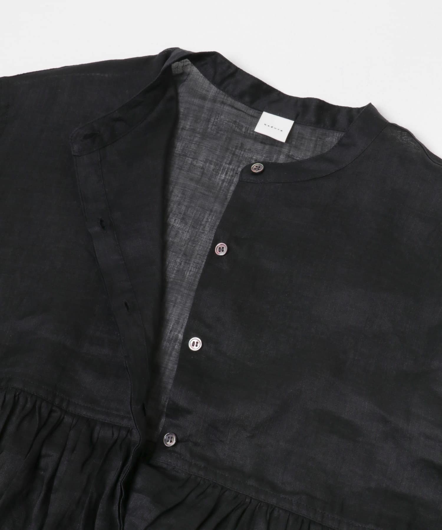 ラミーギャザーブラウス BLACK Free