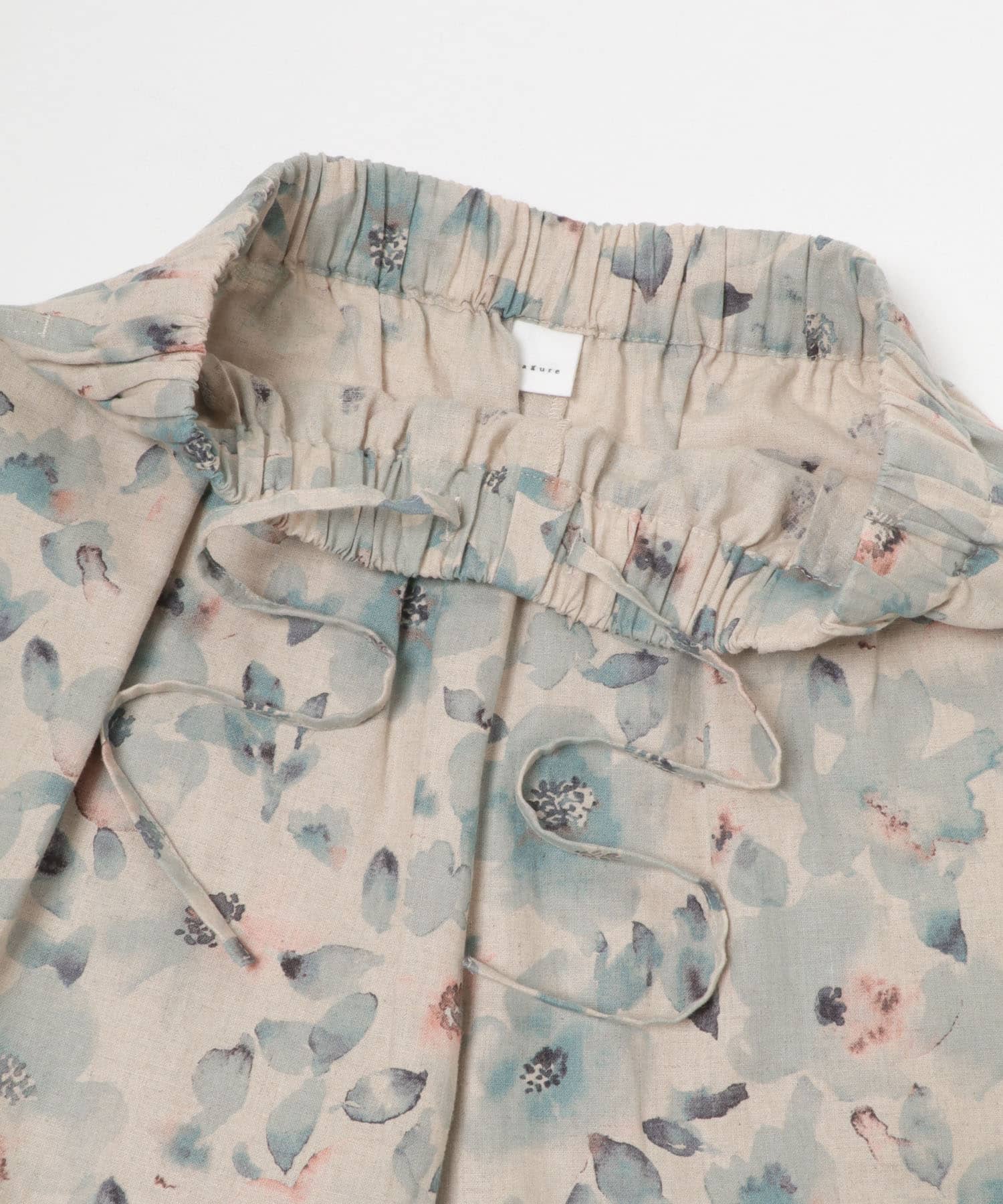 コットンリネンプリントイージーパンツ L.BLU×NAT Free