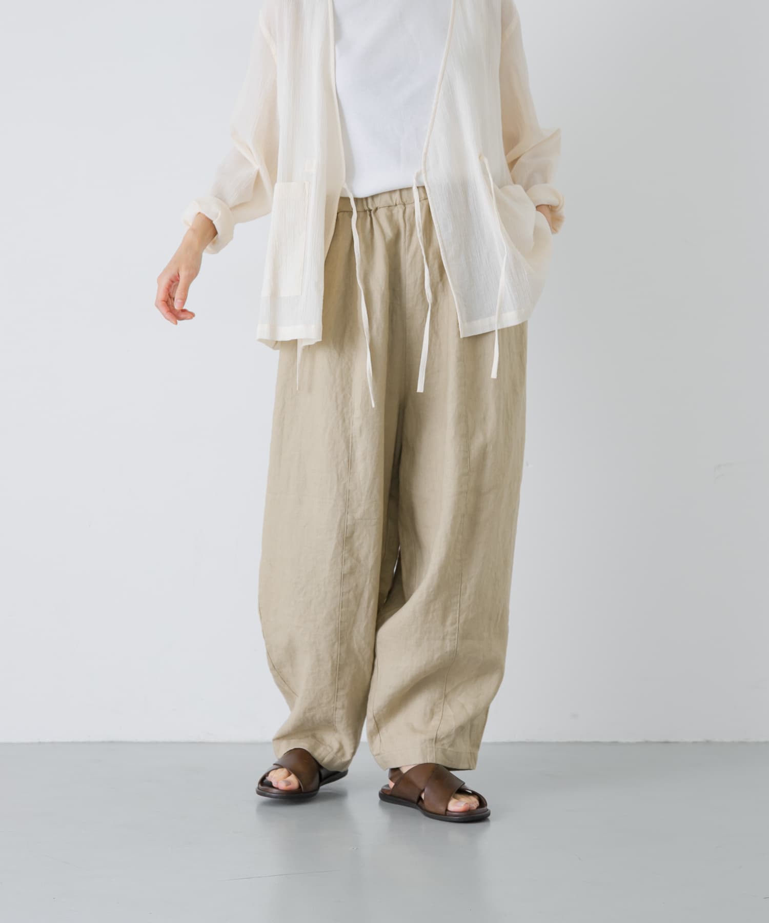 リネンボリュームパンツ