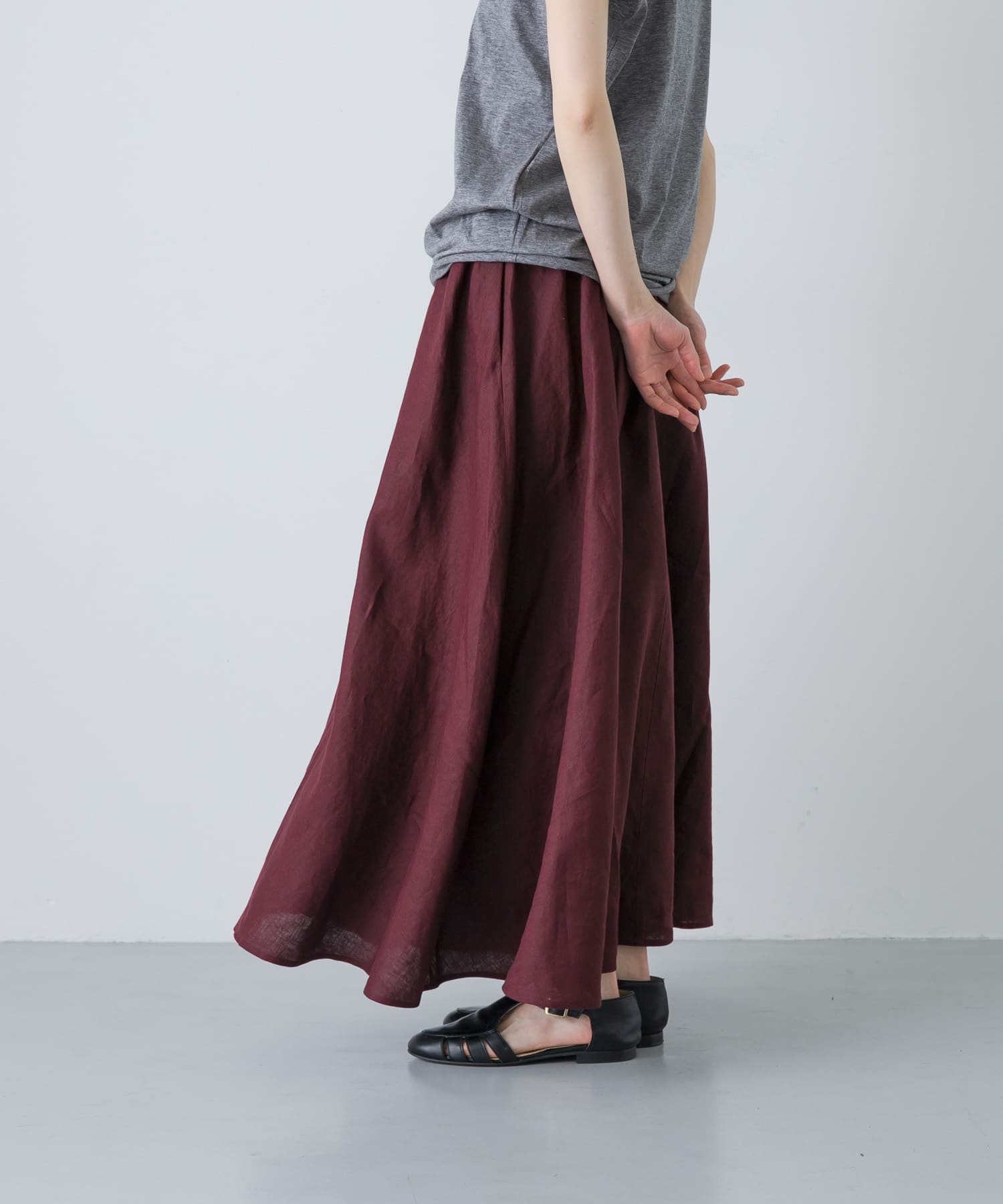 リネンフレアスカート