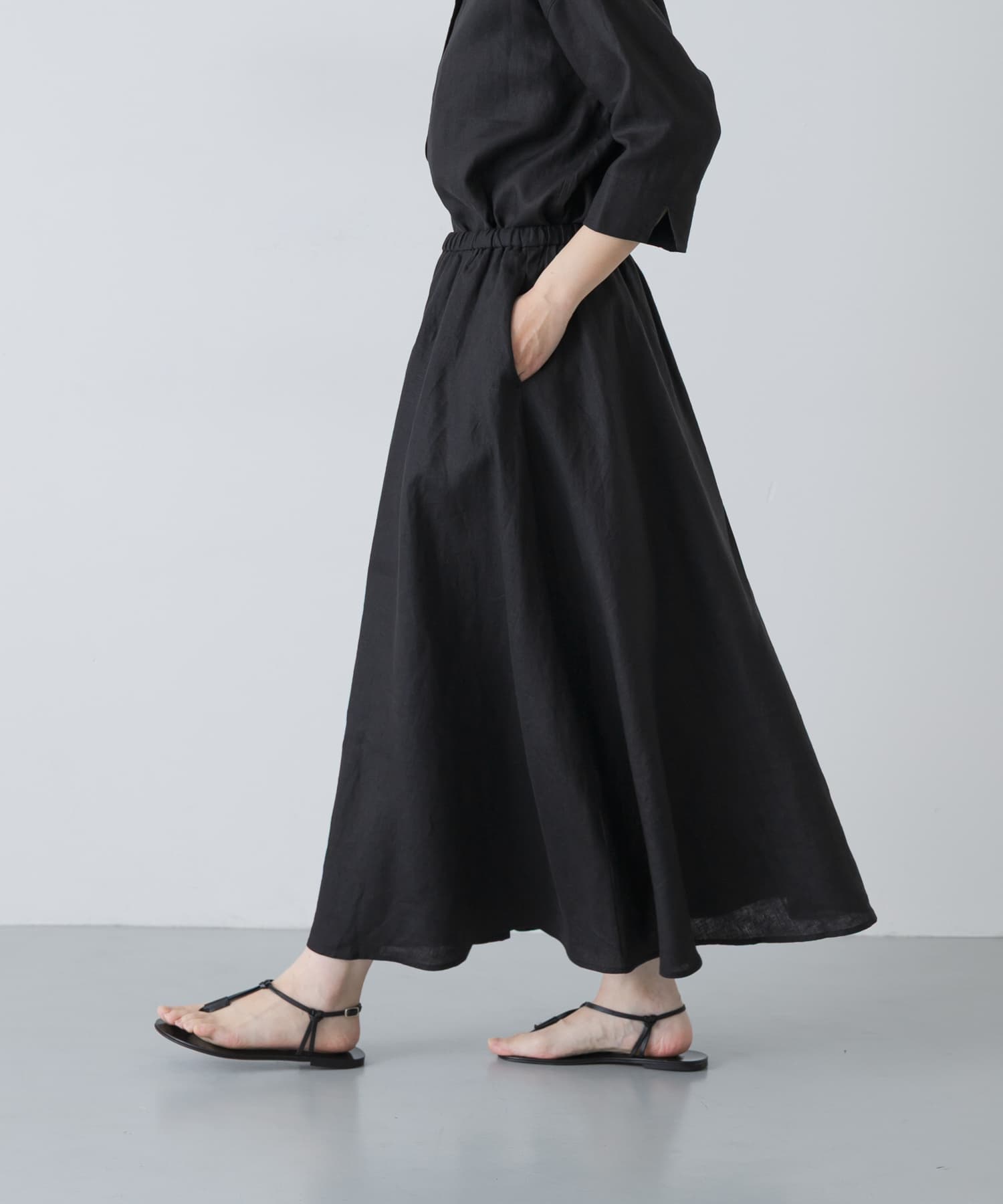 リネンフレアスカート