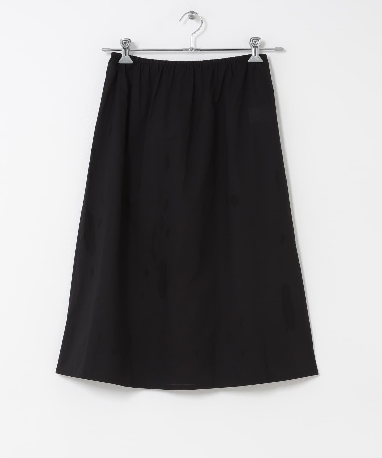 コットンドットプリントギャザースカート BLACK Free