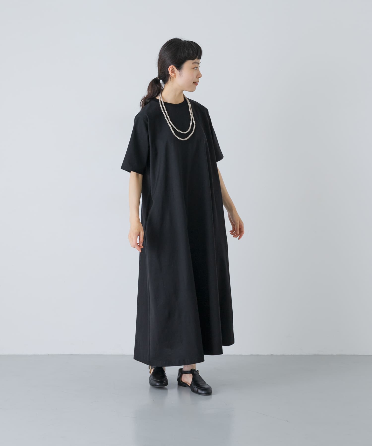 『2サイズ展開』コットンAラインカットワンピース