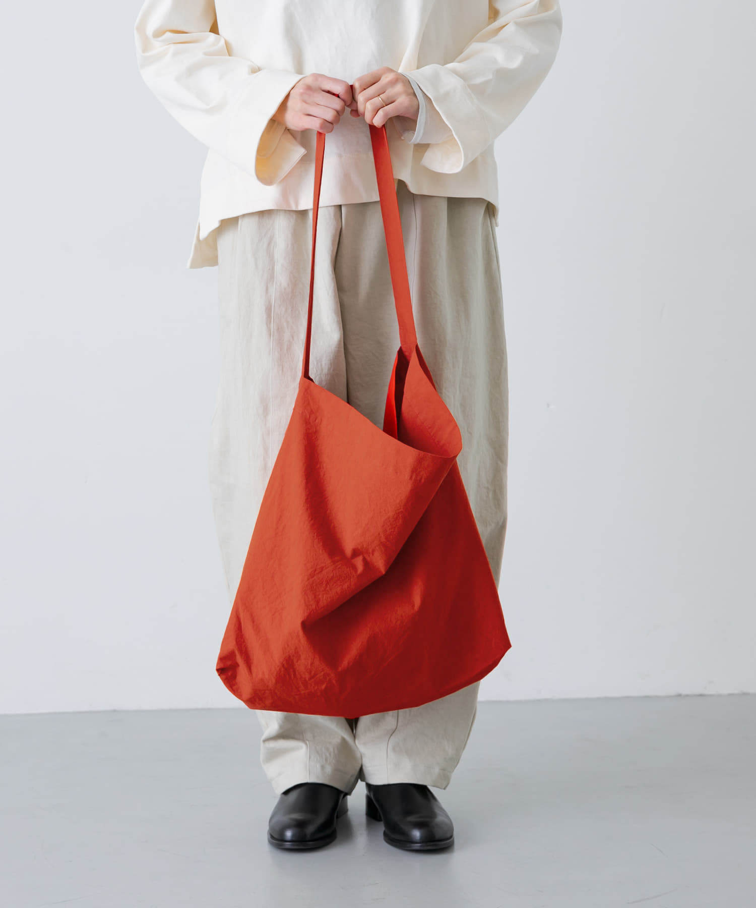 コットンショルダーバッグ RED Free