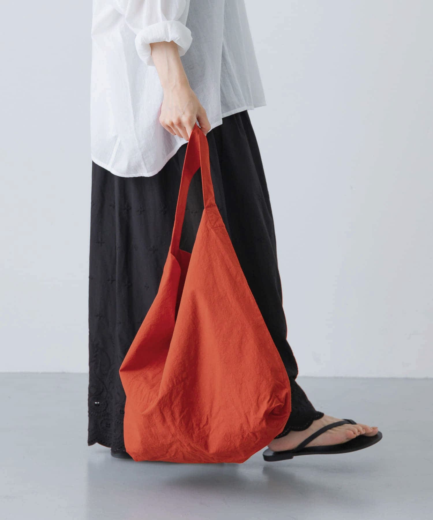 コットンショルダーバッグ RED Free