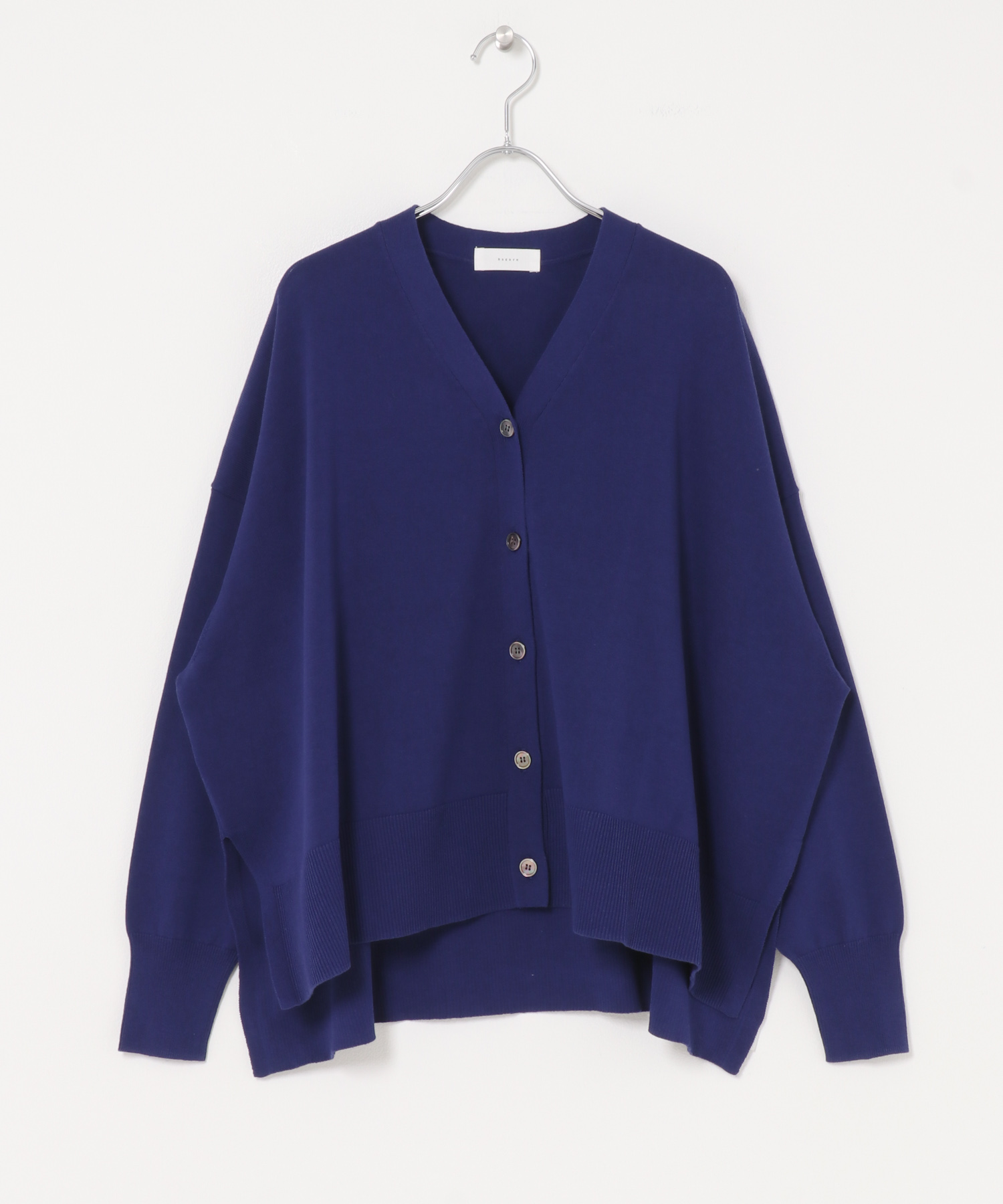 ハイツイストコットンワイドカーディガン ROYAL BLUE Free