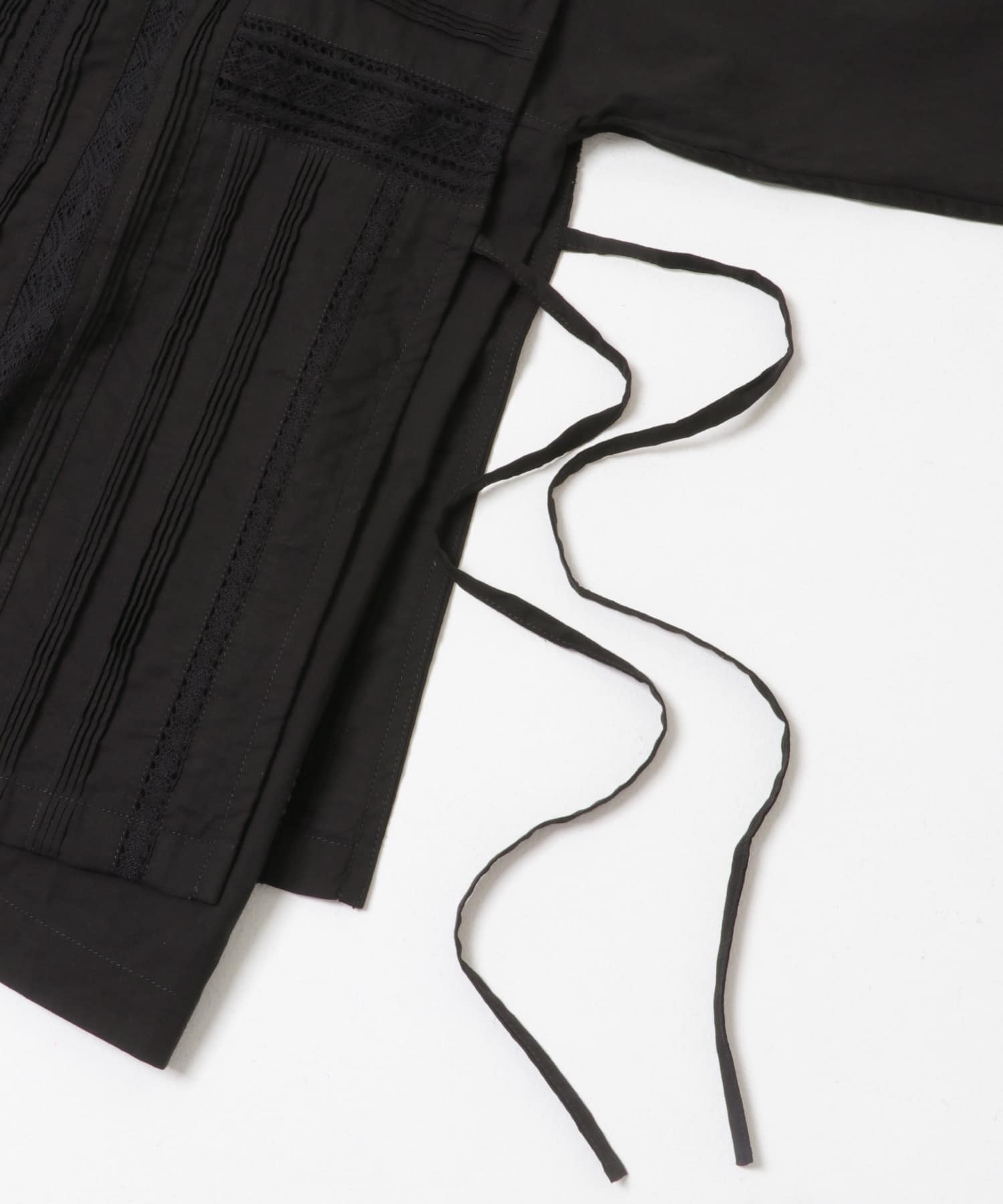 レースタックベストセットシャツ BLACK Free