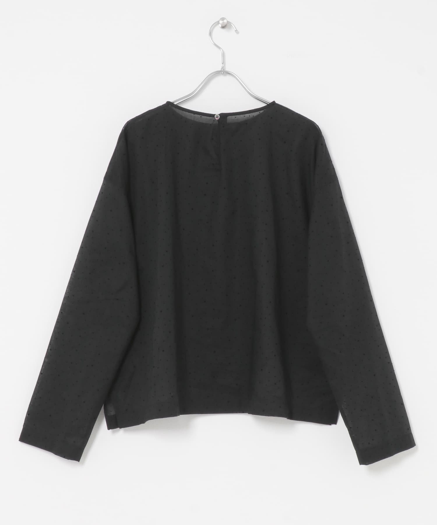 フロッキードットプルオーバー BLACK Free