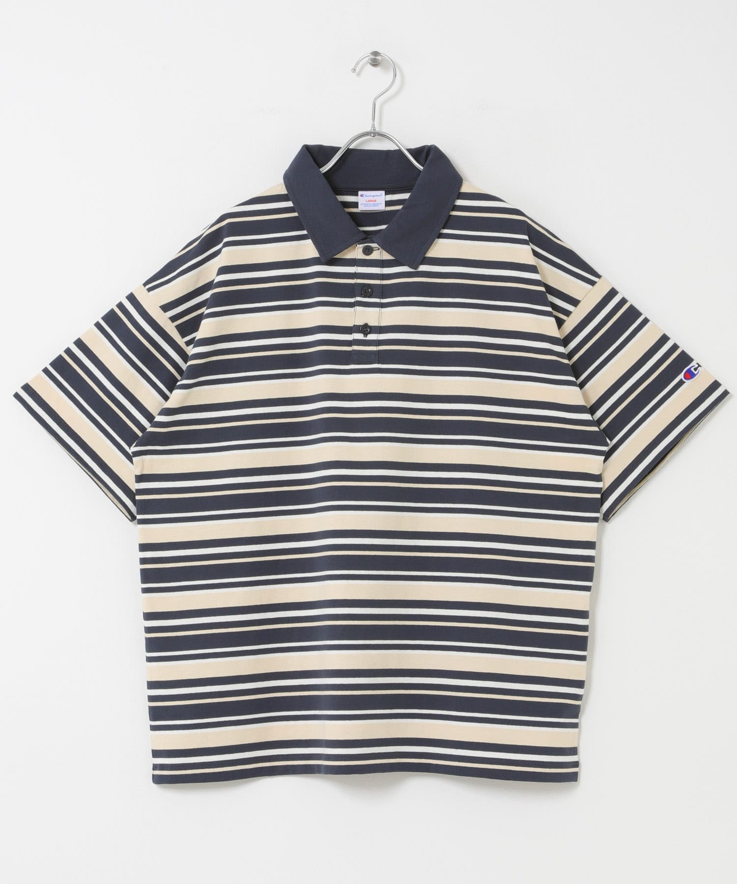 CHAMPION　SHORT-SLEEVE BORDER POLO SHIRTS