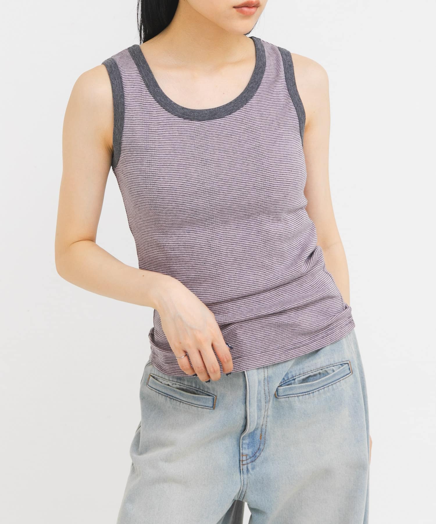 Miller　Panel ribbed tank top