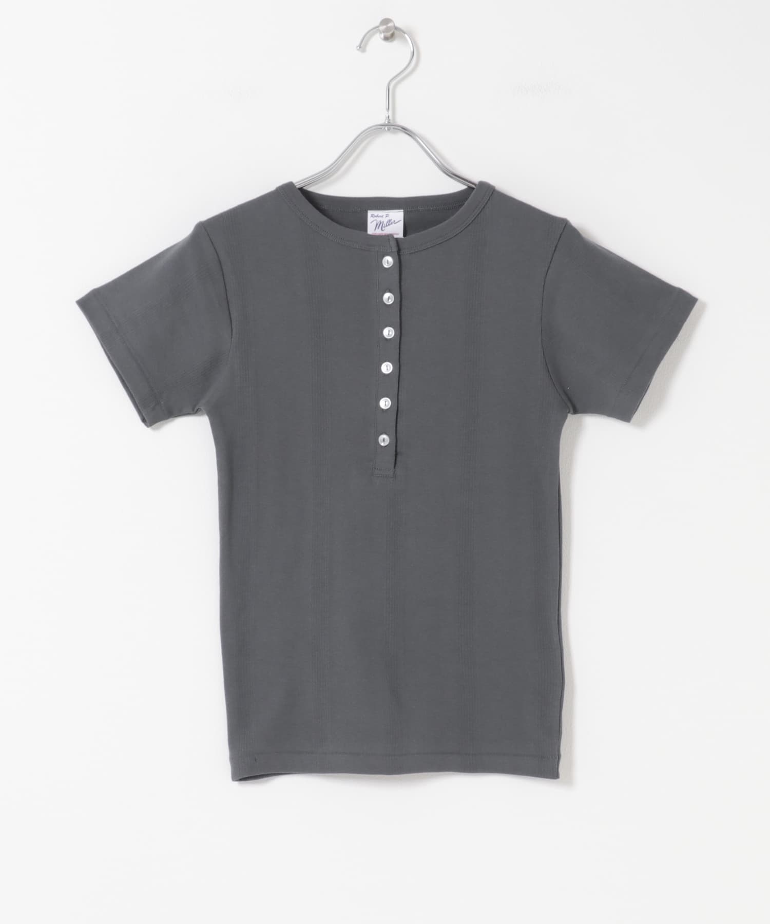 Miller　Panel ribbed Henley tee