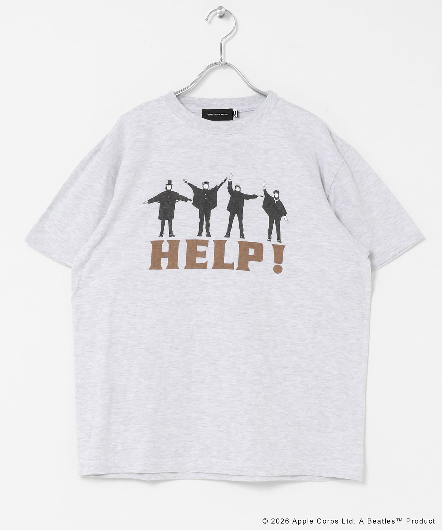 GOOD ROCK SPEED　HELP T-SHIRTS ASH Free