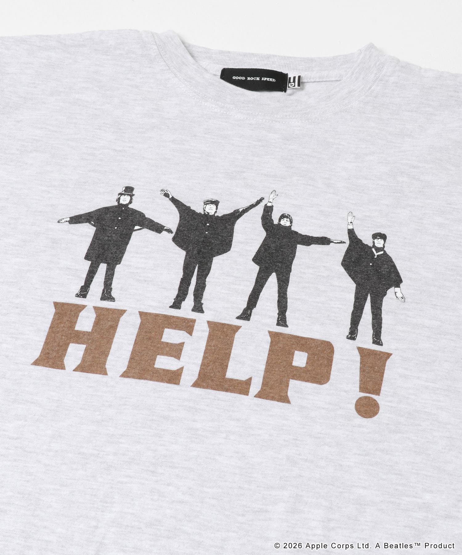 GOOD ROCK SPEED　HELP T-SHIRTS ASH Free