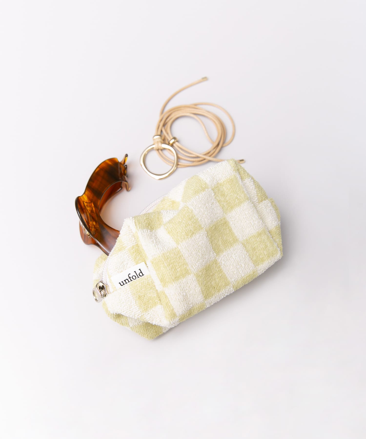 UNFOLD　Checker Board Terry Pouch