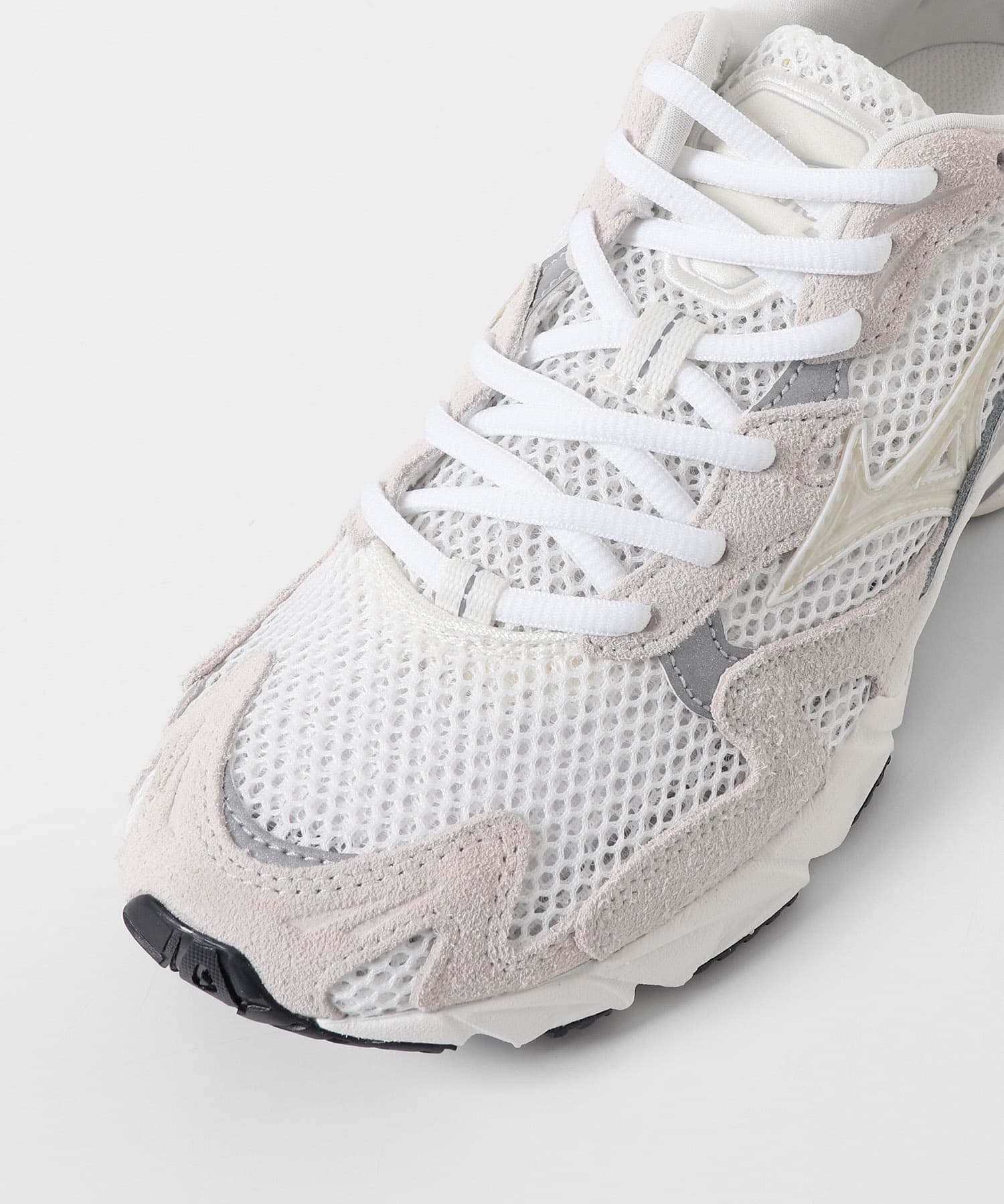 Mizuno　WAVE RIDER 10 WHT×L.GRY 23.5