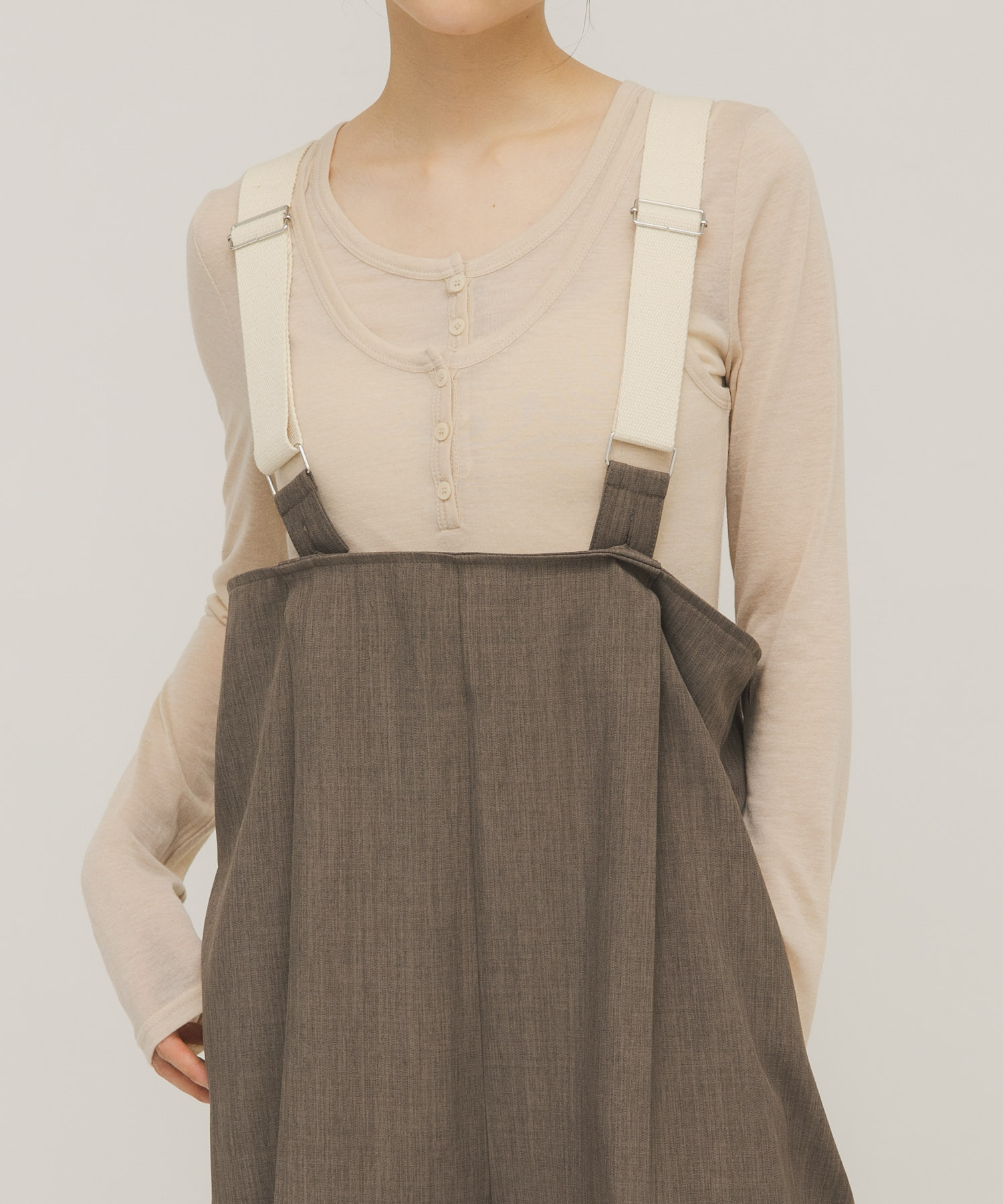 レイヤードヘンリーネックTEE