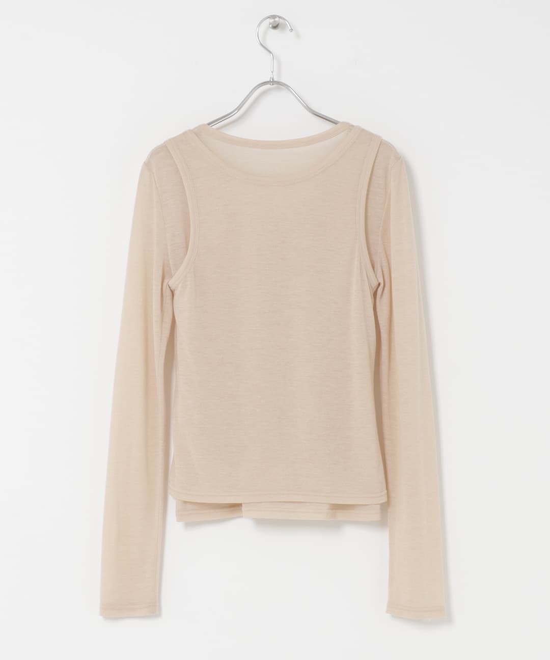 レイヤードヘンリーネックTEE NUDE One