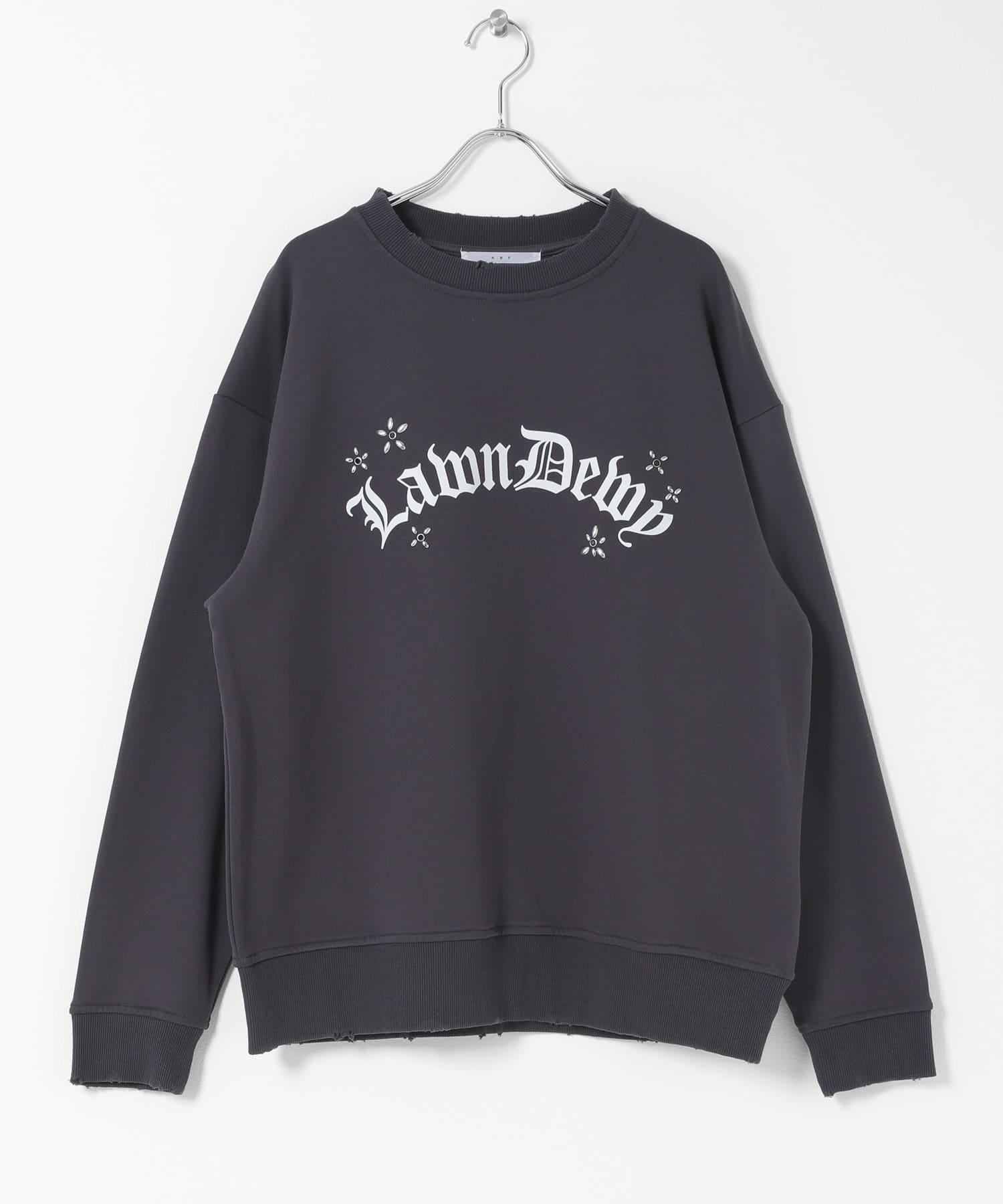 ルーズスタッズスウェット CHARCOAL One