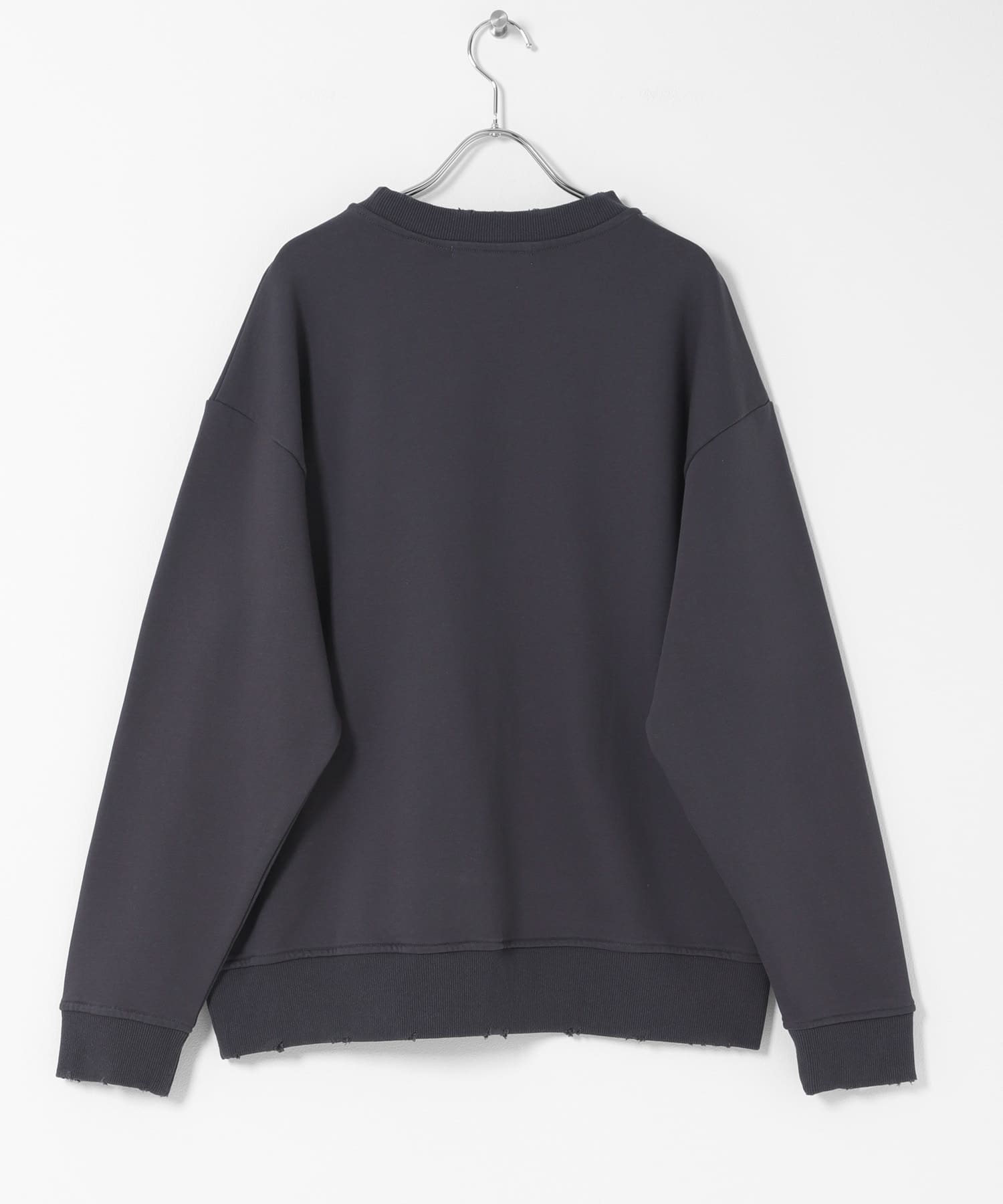 ルーズスタッズスウェット CHARCOAL One