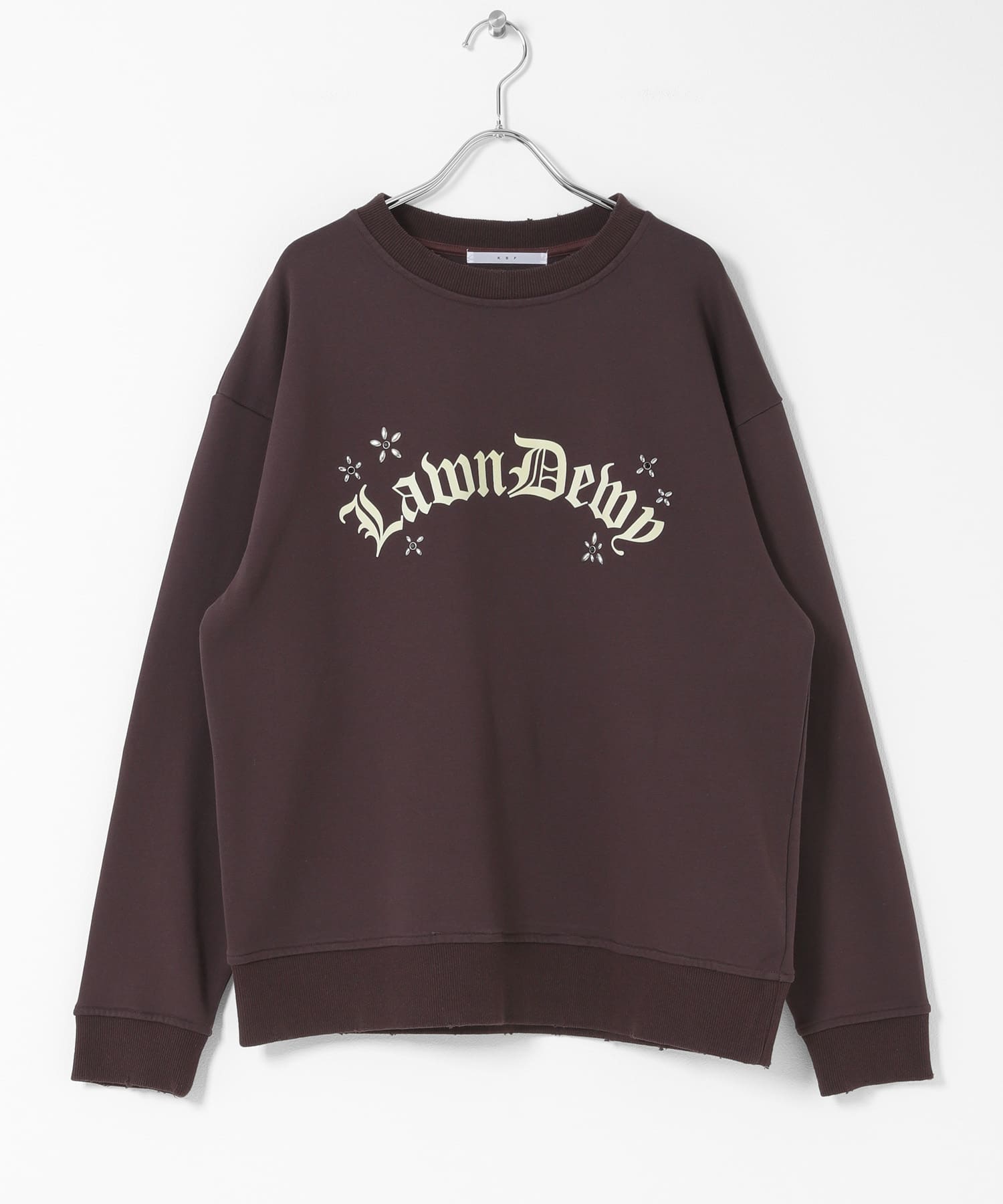 ルーズスタッズスウェット D.BROWN One