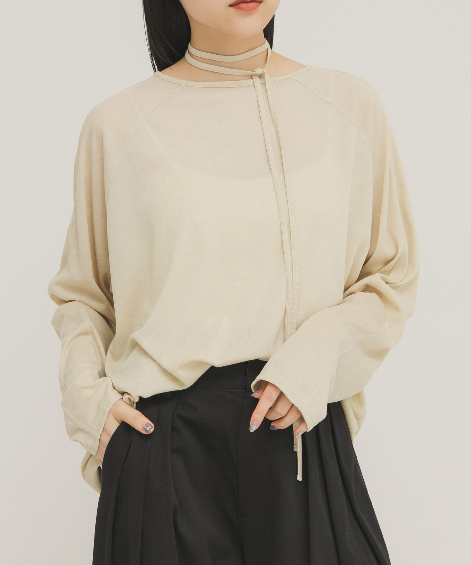 身長：160cm サイズ：one