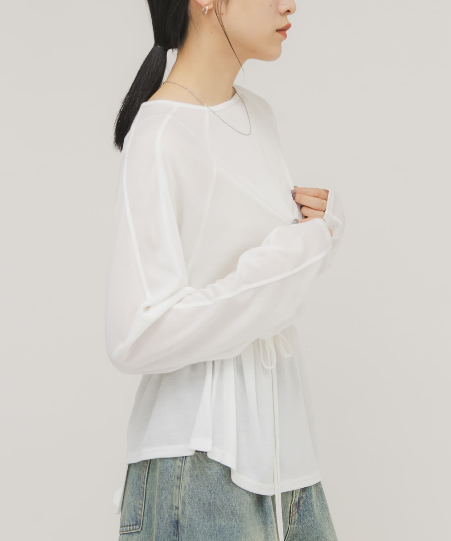 身長：160cm サイズ：one