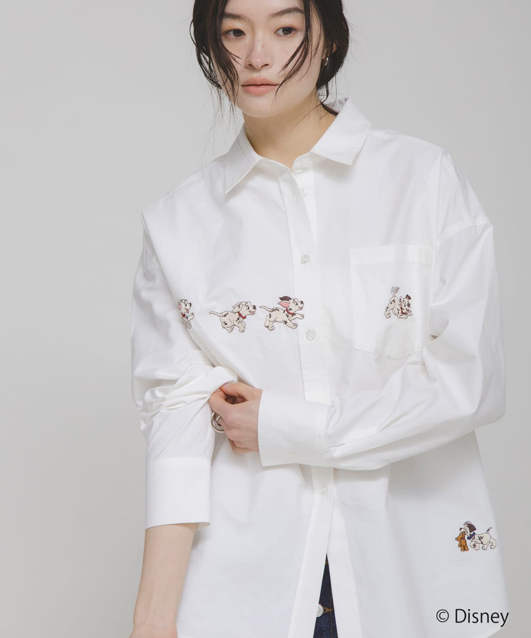 Disney/刺繍シャツ