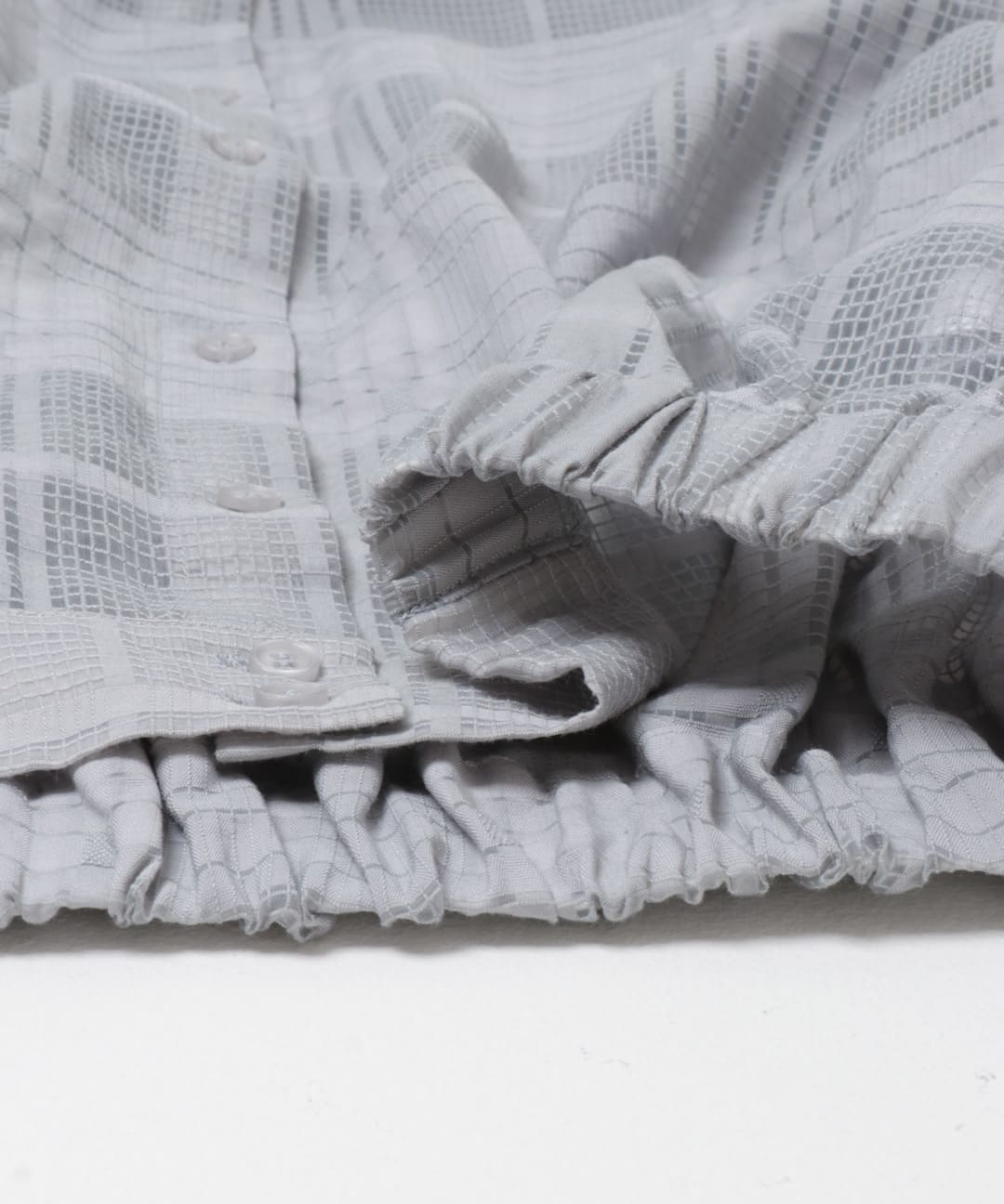 シアーチェックコンパクトシャツ L.GRAY One