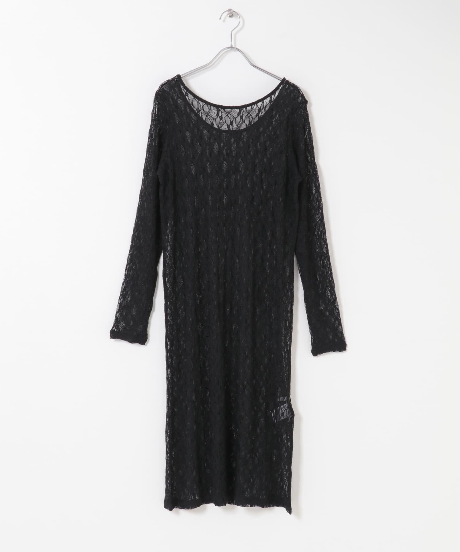 レースロングワンピース BLACK One