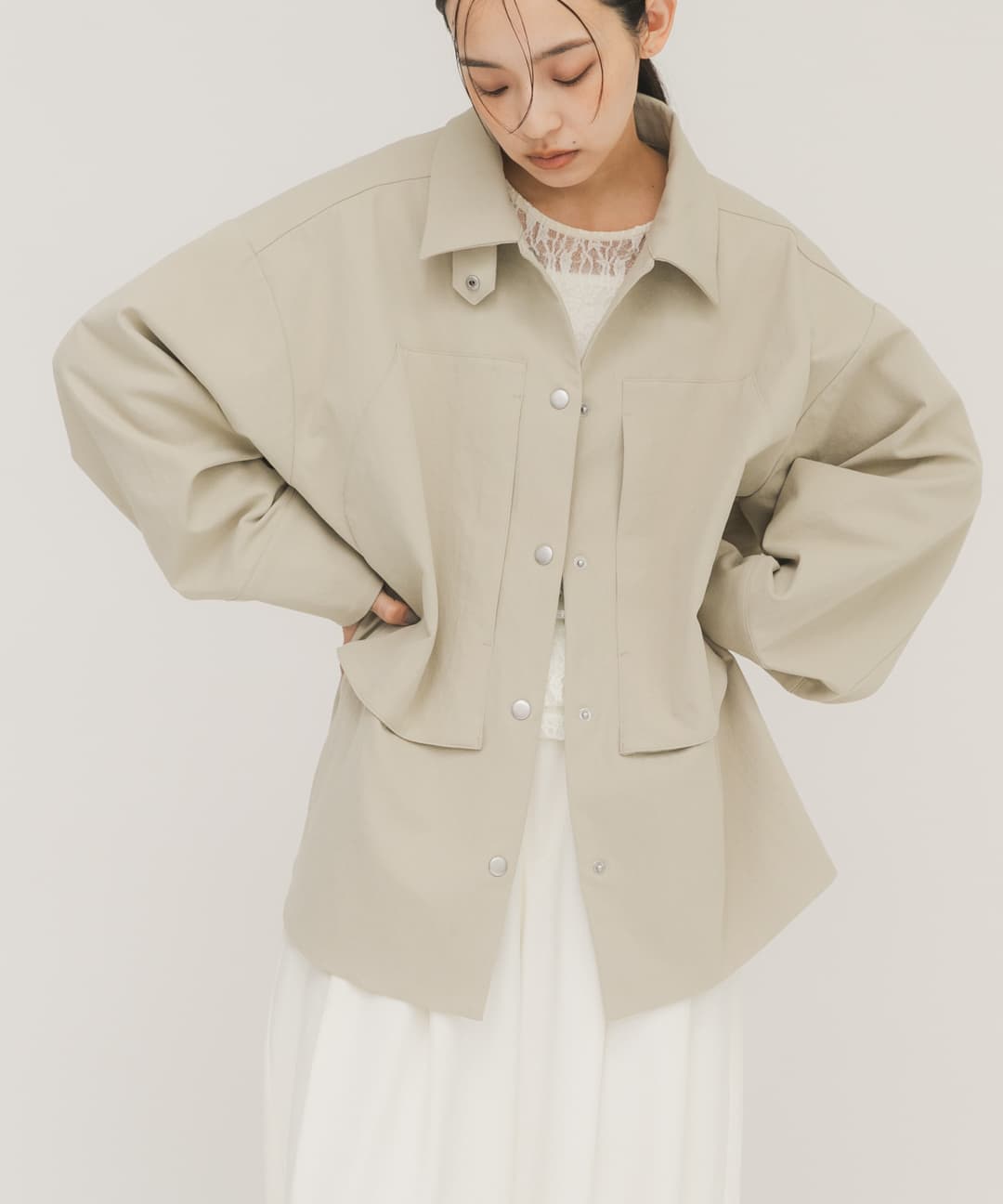 身長 : 163cm サイズ : one