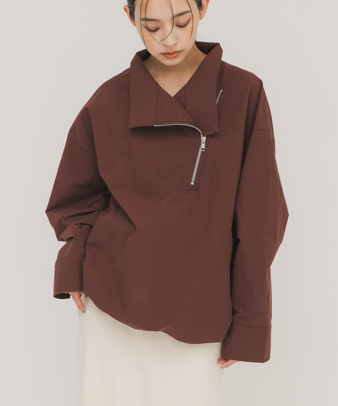 スラントZIPアノラック