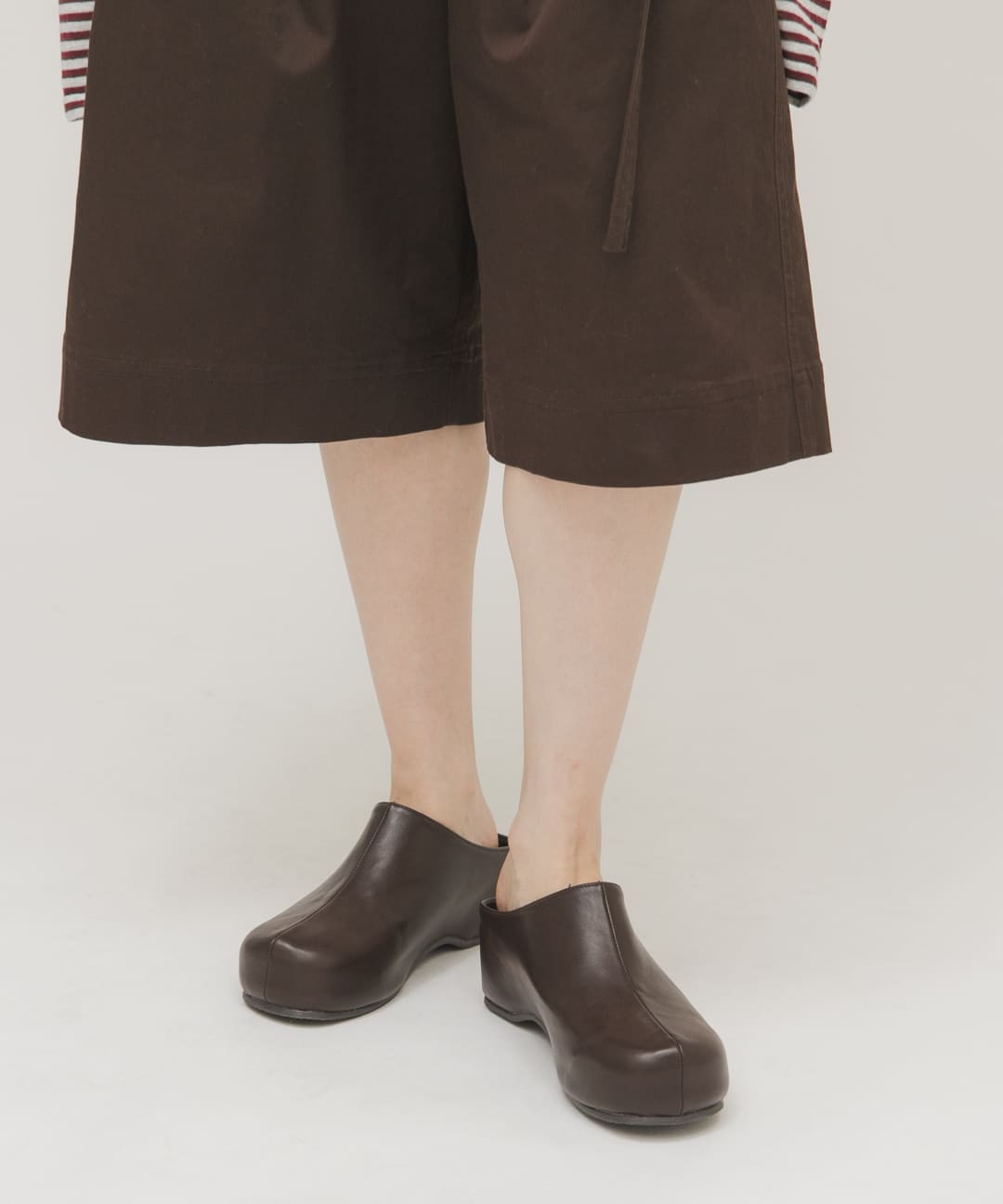 プラットフォームクロッグ BROWN 36