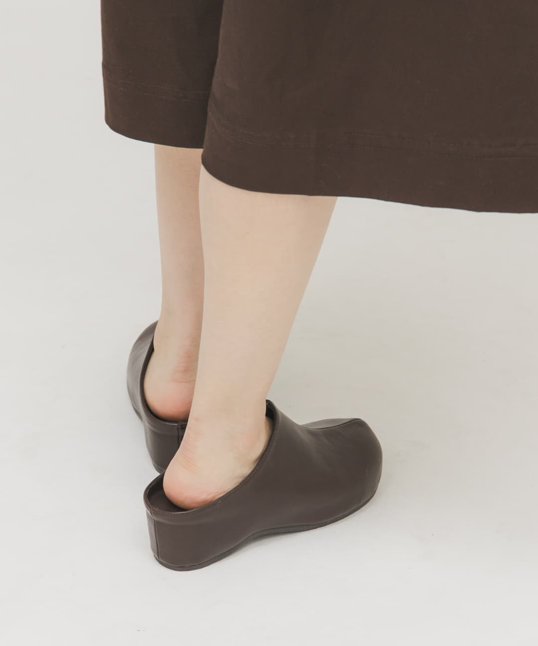 プラットフォームクロッグ BROWN 36