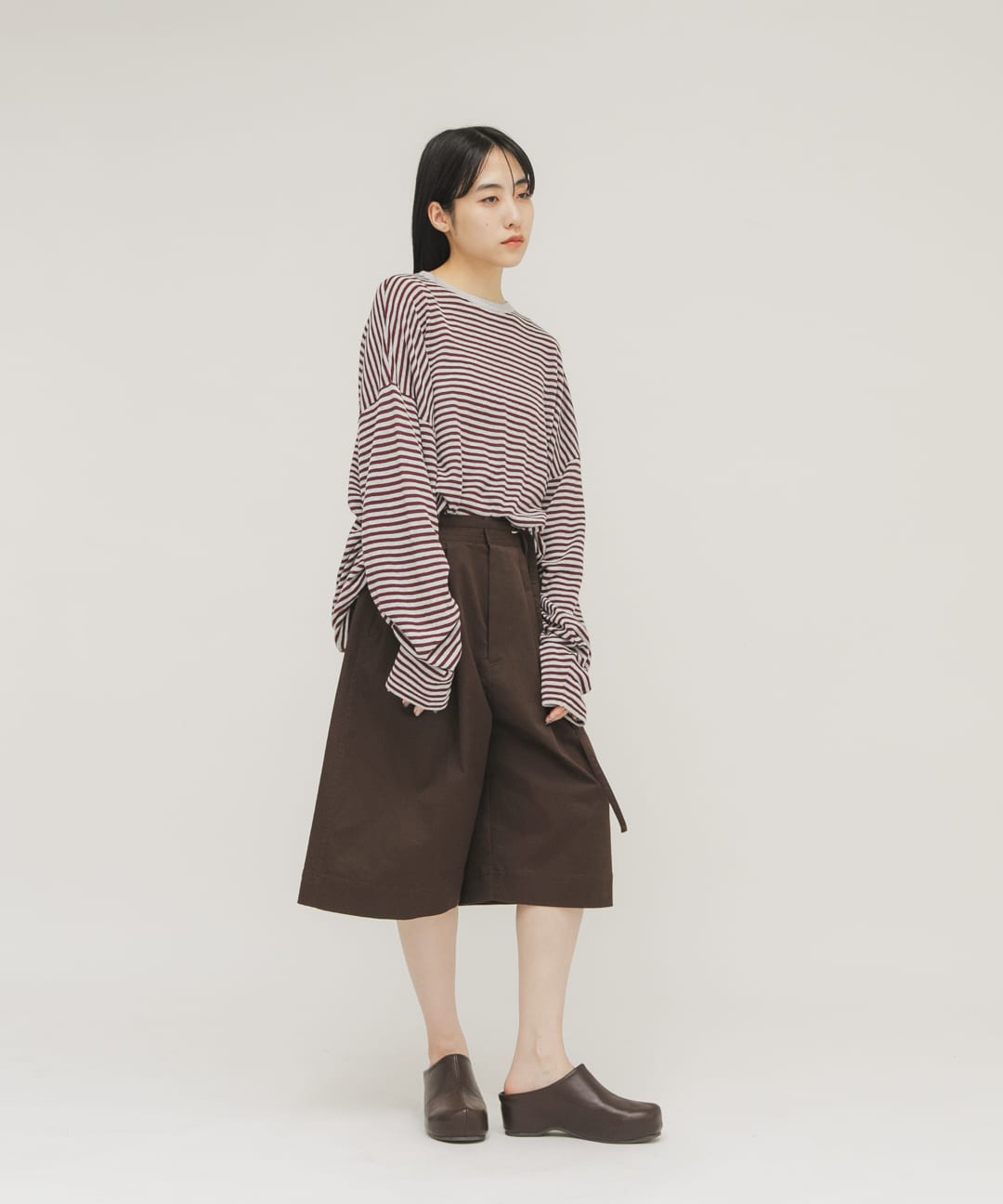 プラットフォームクロッグ BROWN 36