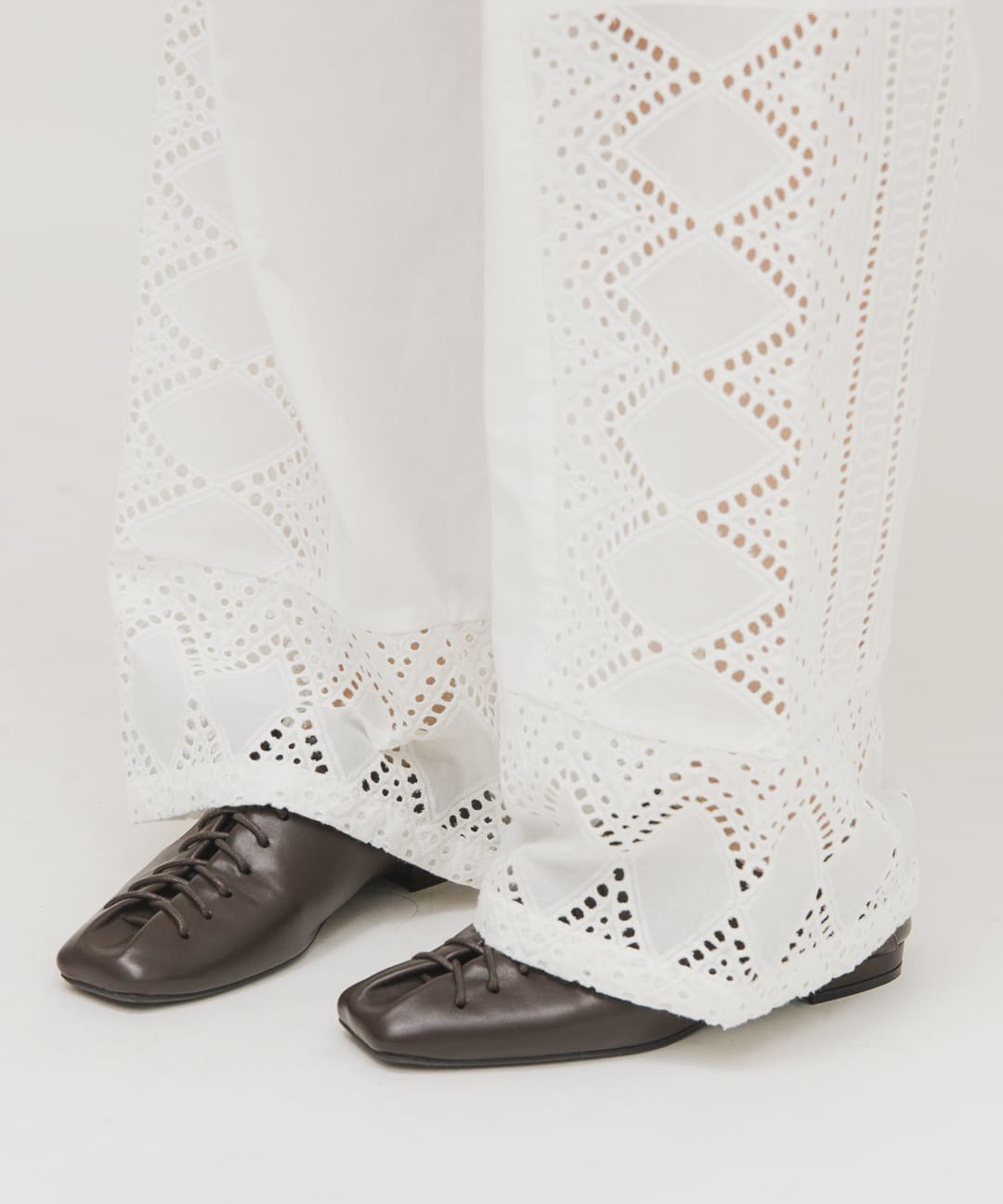 レースアップシューズ BROWN 36