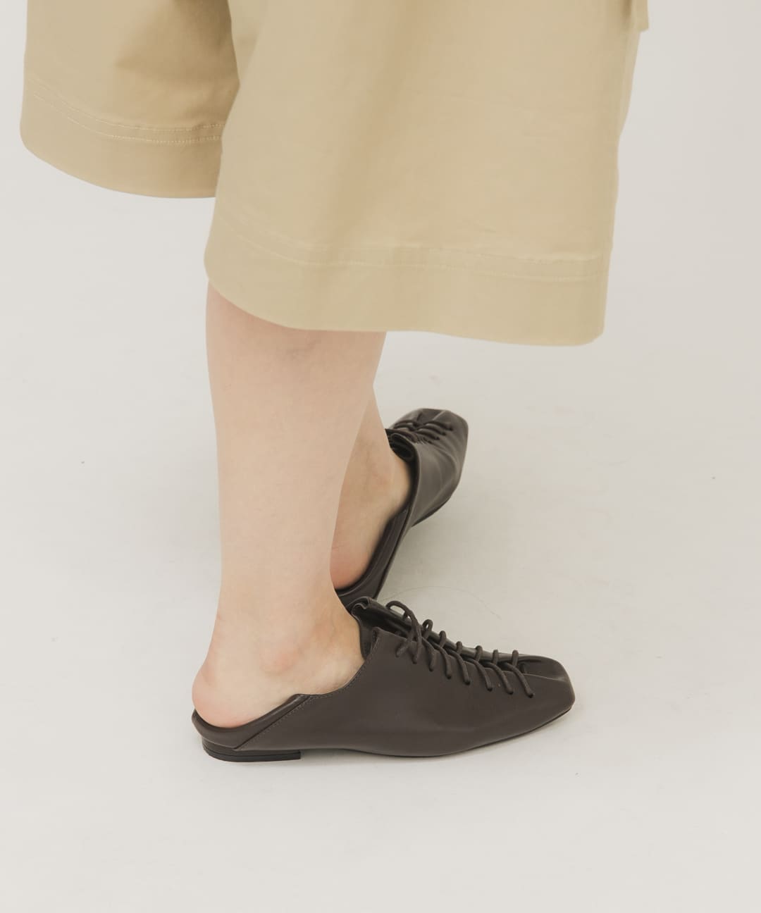 レースアップシューズ BROWN 36