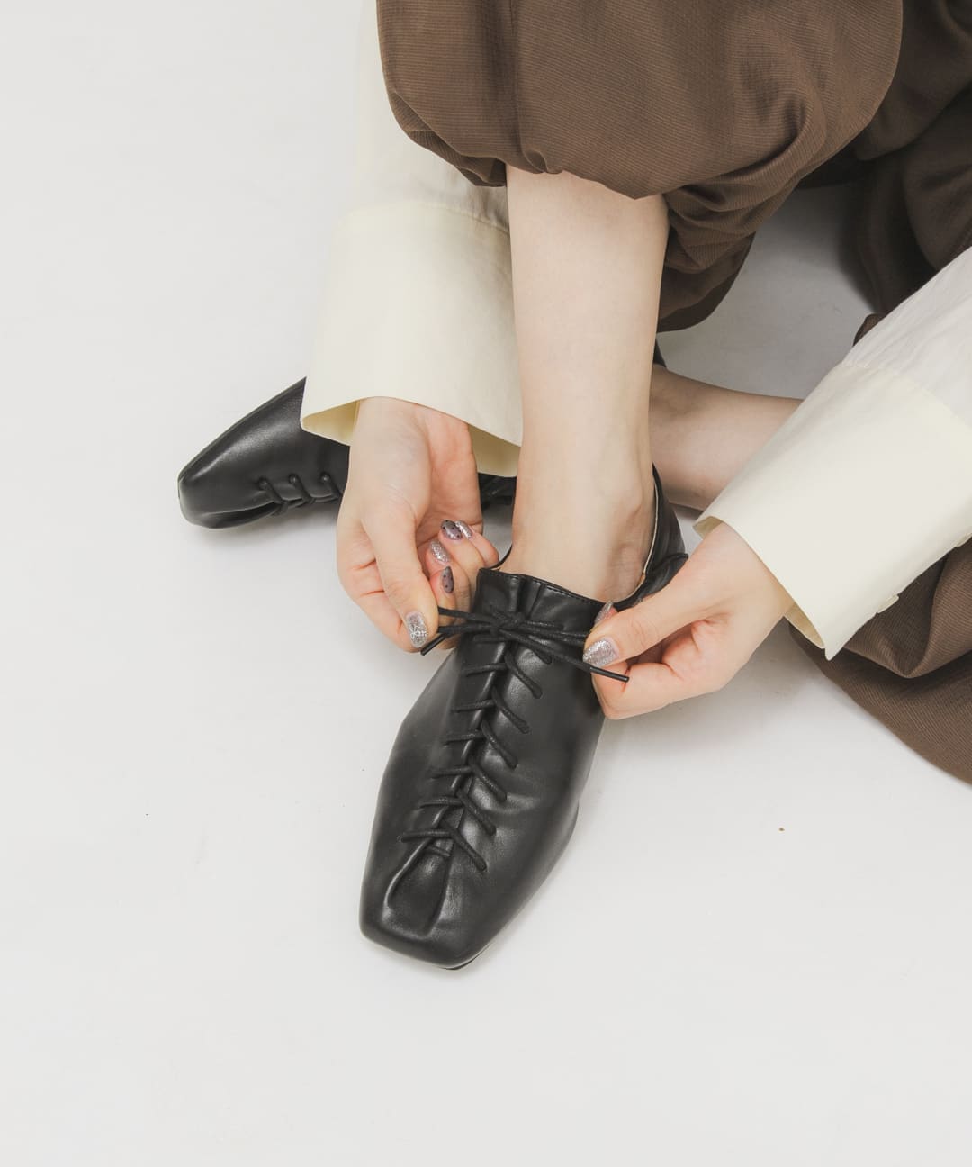 レースアップシューズ BLACK 36