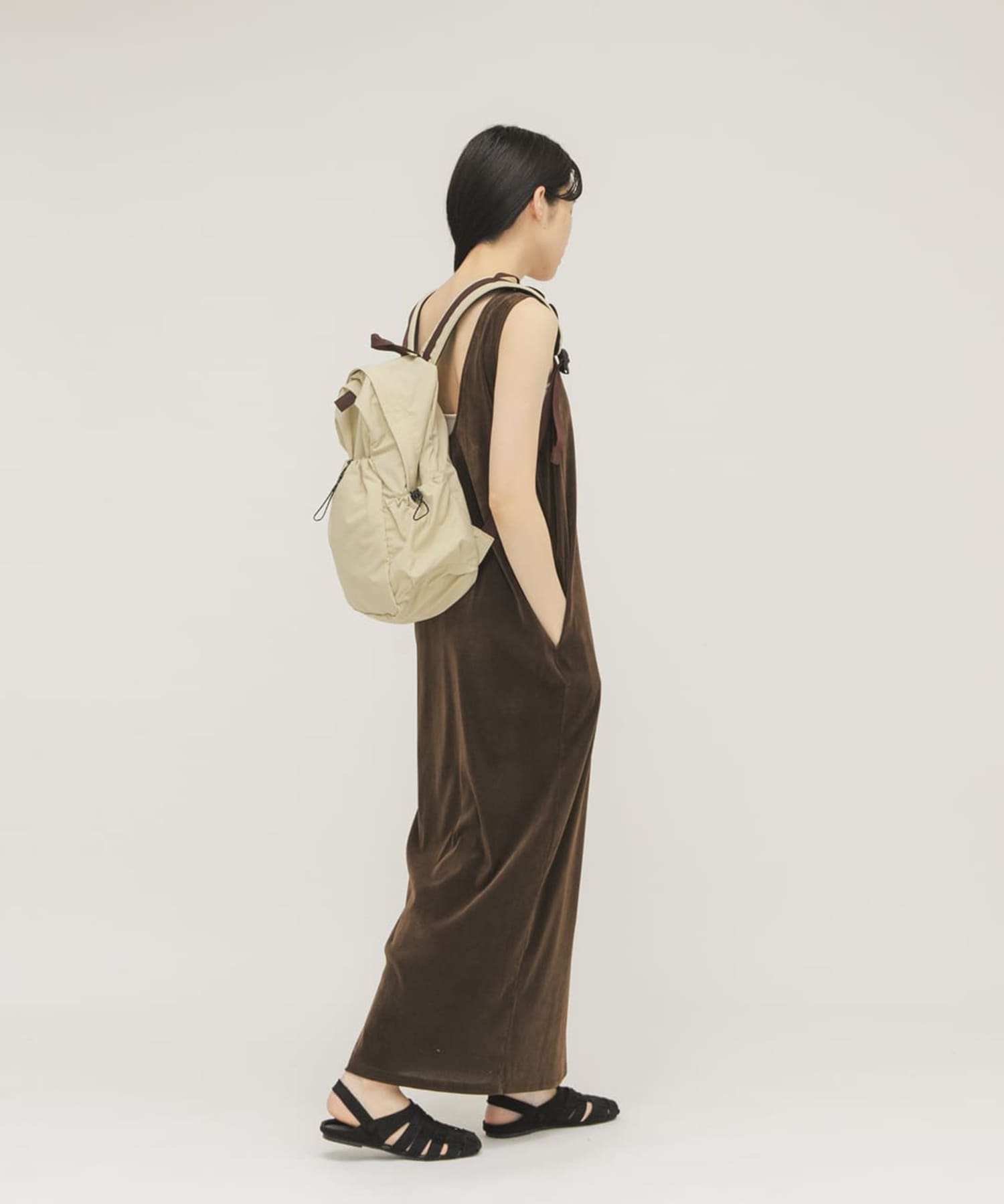 アウトポケットナイロンバックパック BEIGE One