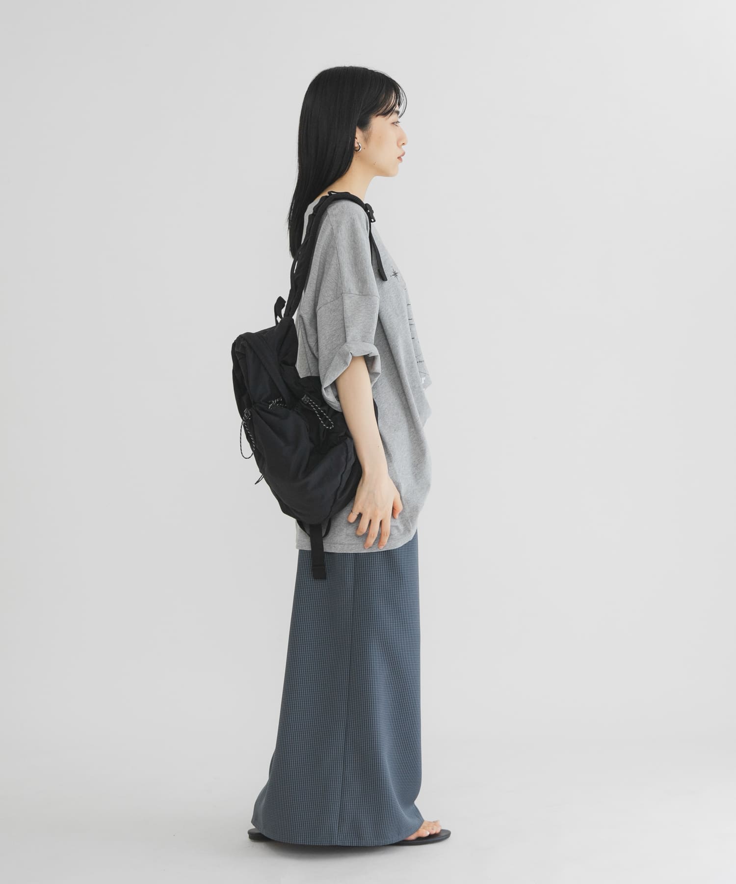 アウトポケットナイロンバックパック BLACK One