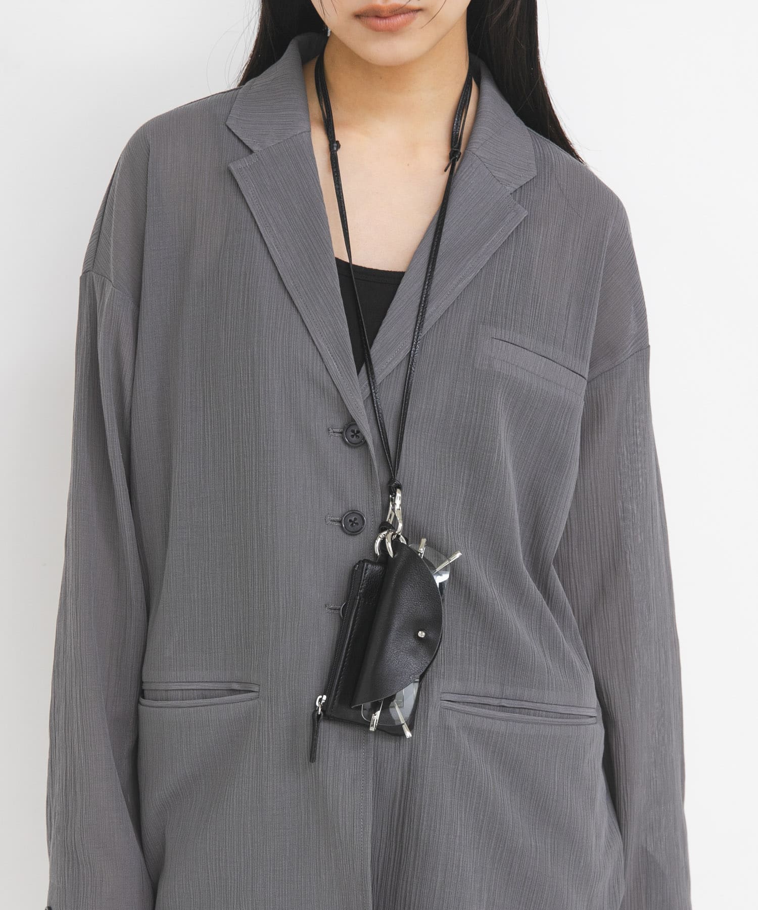 マルチポーチネックショルダー2 BLACK One