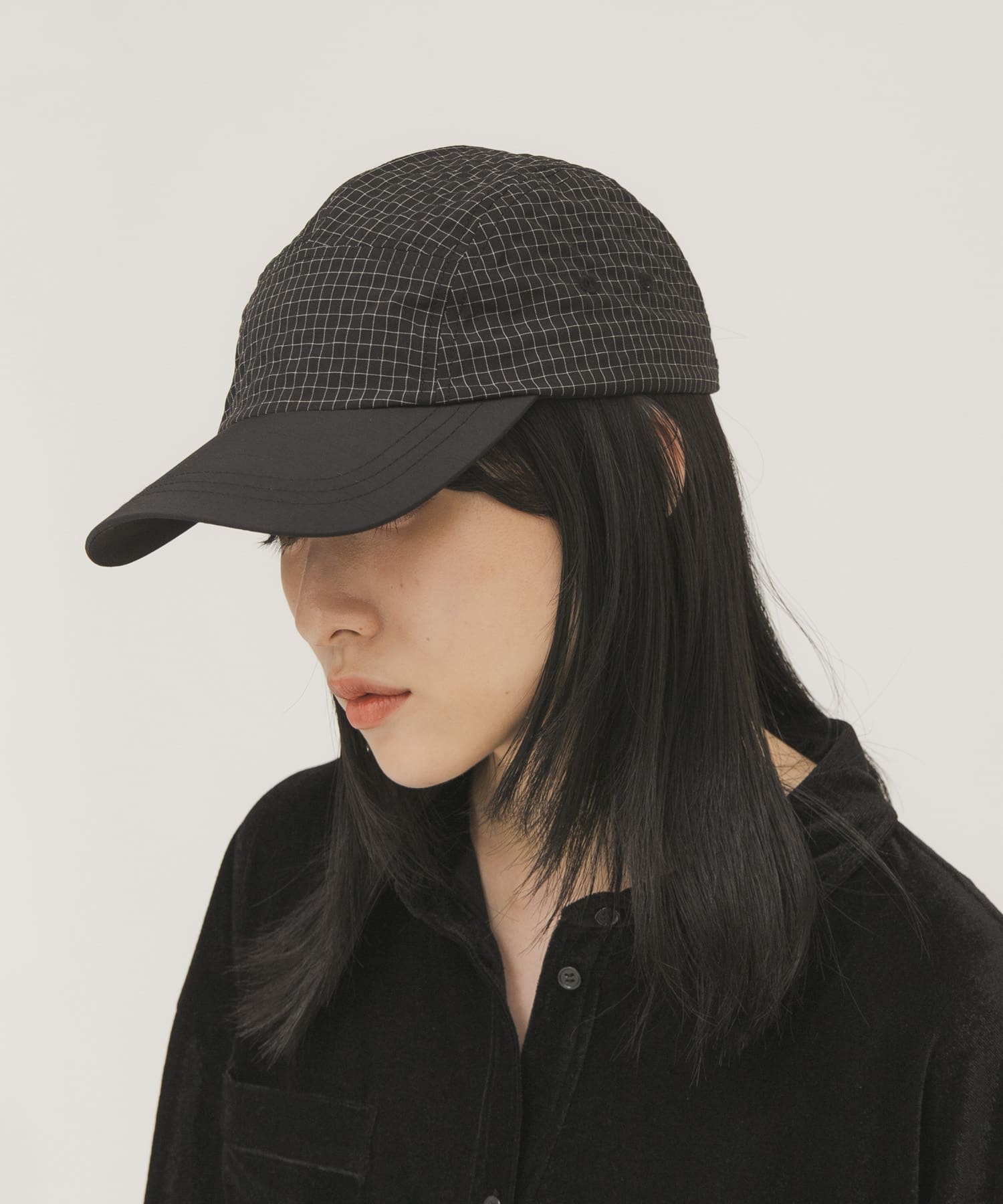 チェックCAP BLACK One