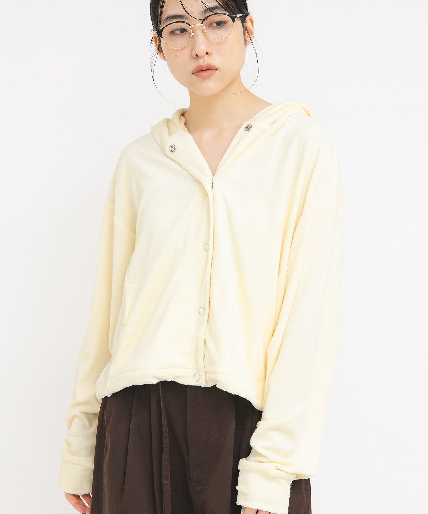 リングドットパイルフーディー