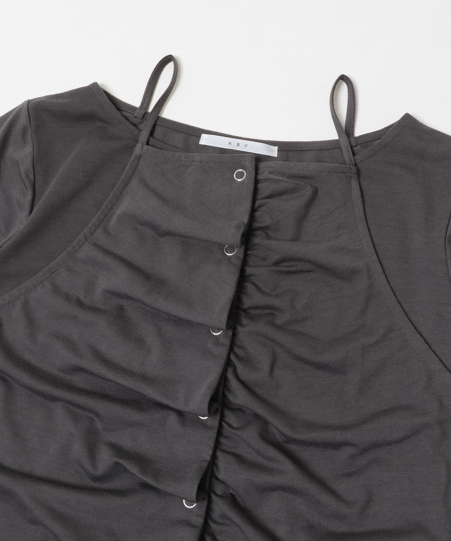 アシメタックレイヤードTEE CHARCOAL One
