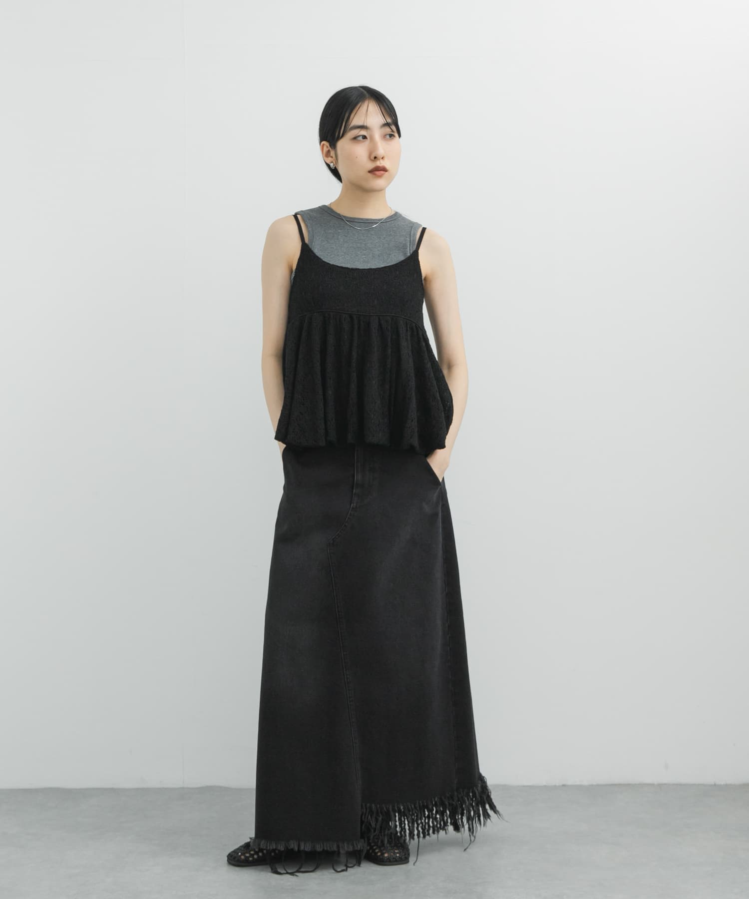 WEB限定』パイピングバルーンビスチェ(One CACAO): トップス｜URBAN