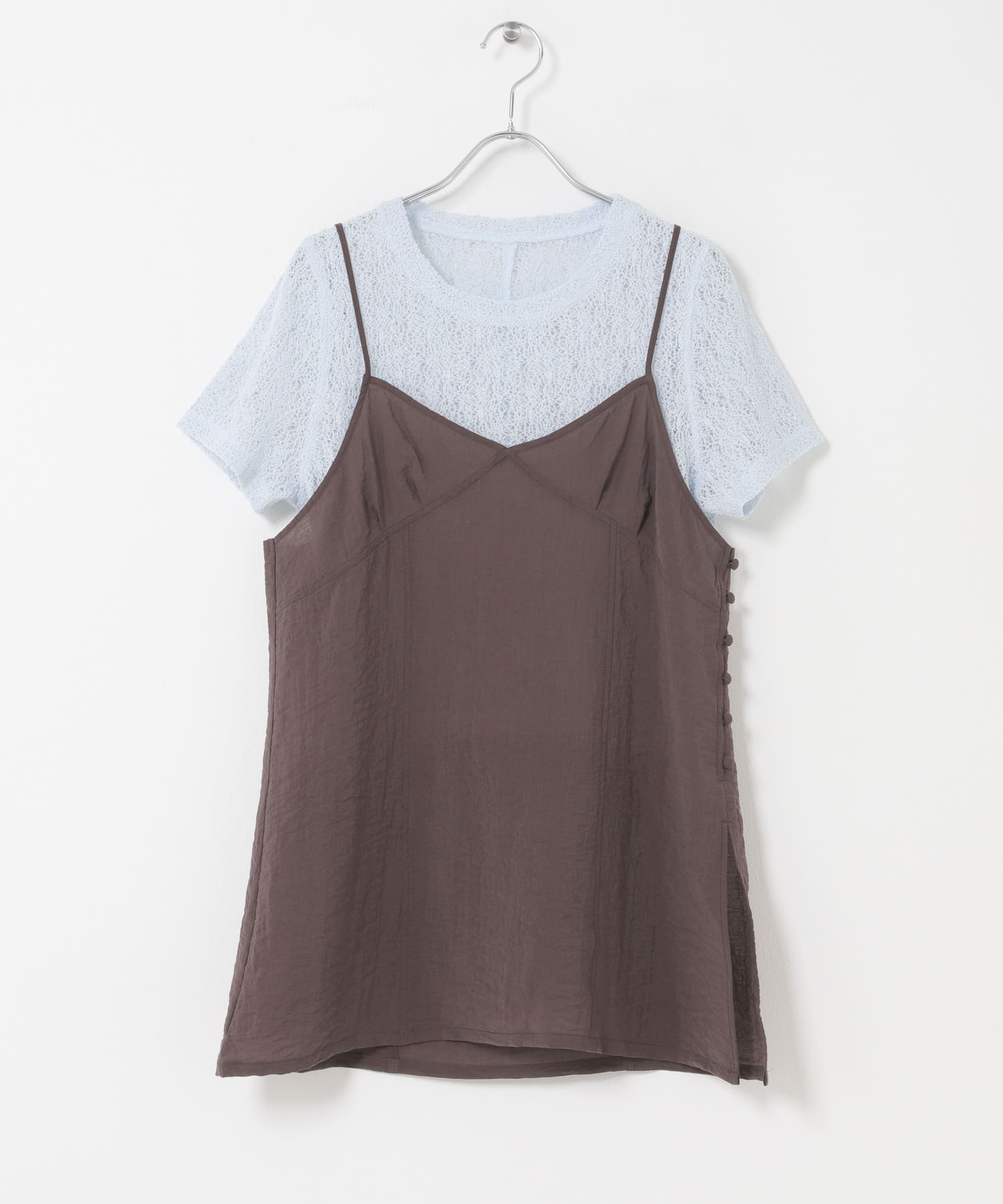 キャミビスチェSETトップス BLUE×BRN One