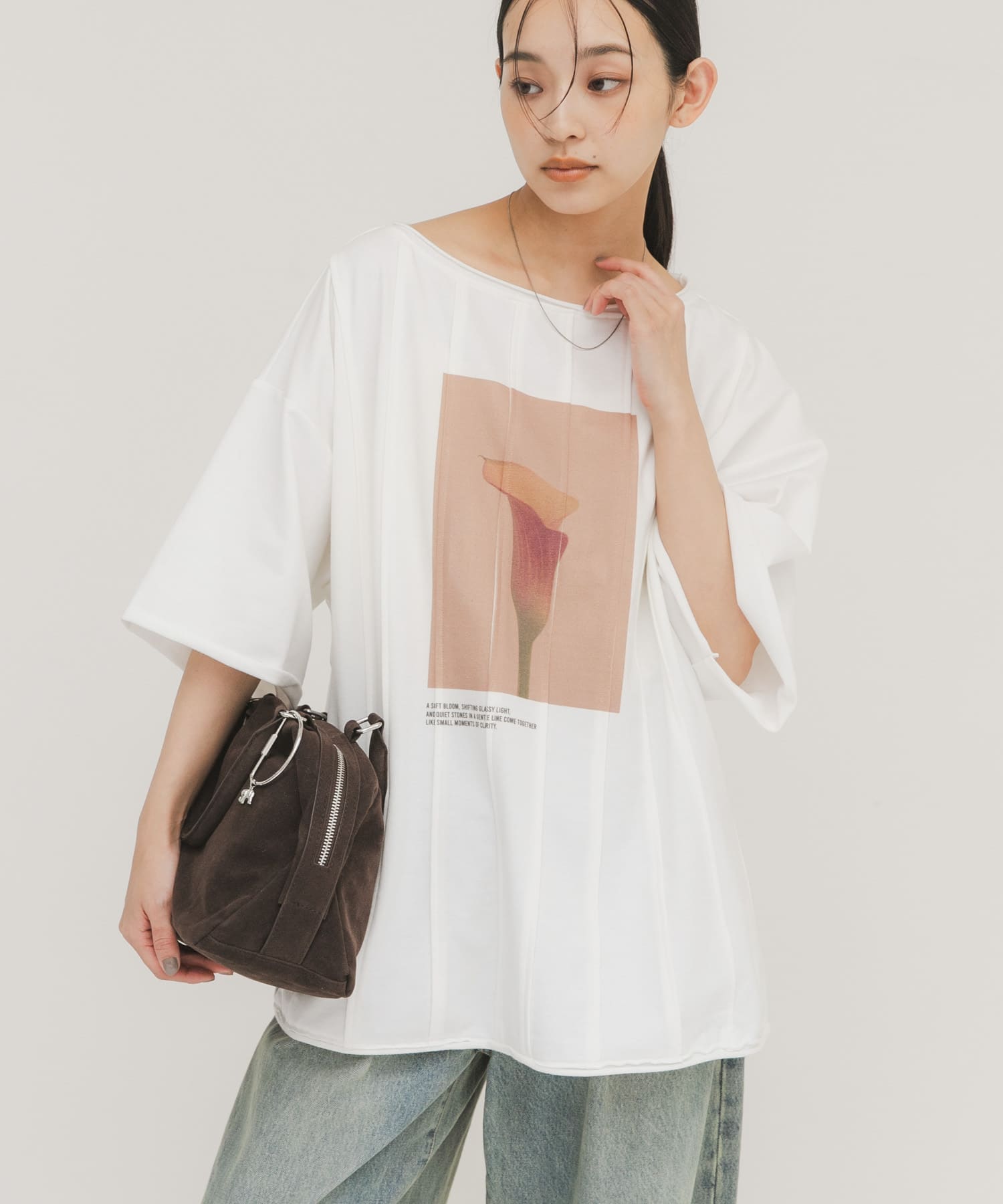 ピンタックフォトプリントTEE