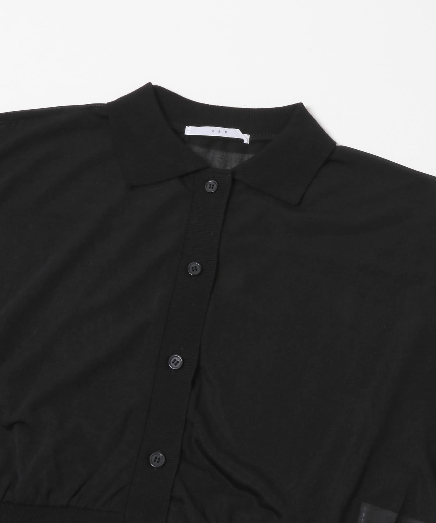 シアーシャツカーディガン BLACK One