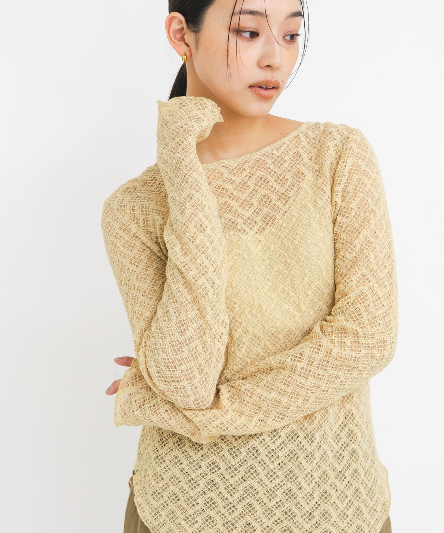 身長 : 163cm サイズ : one