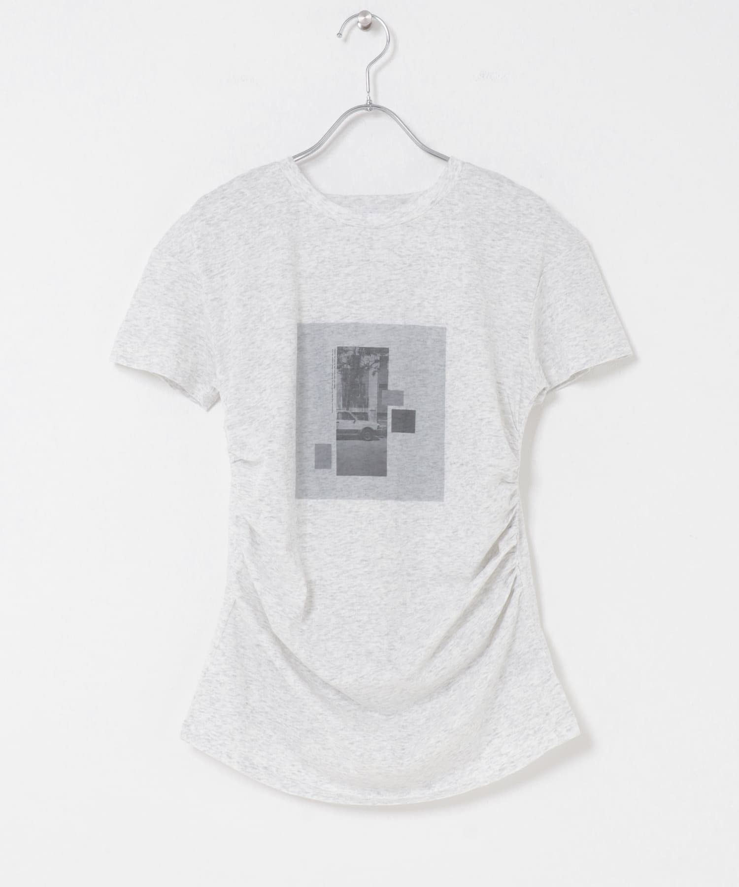 ドレーププリントTEE L.TOPGRAY One