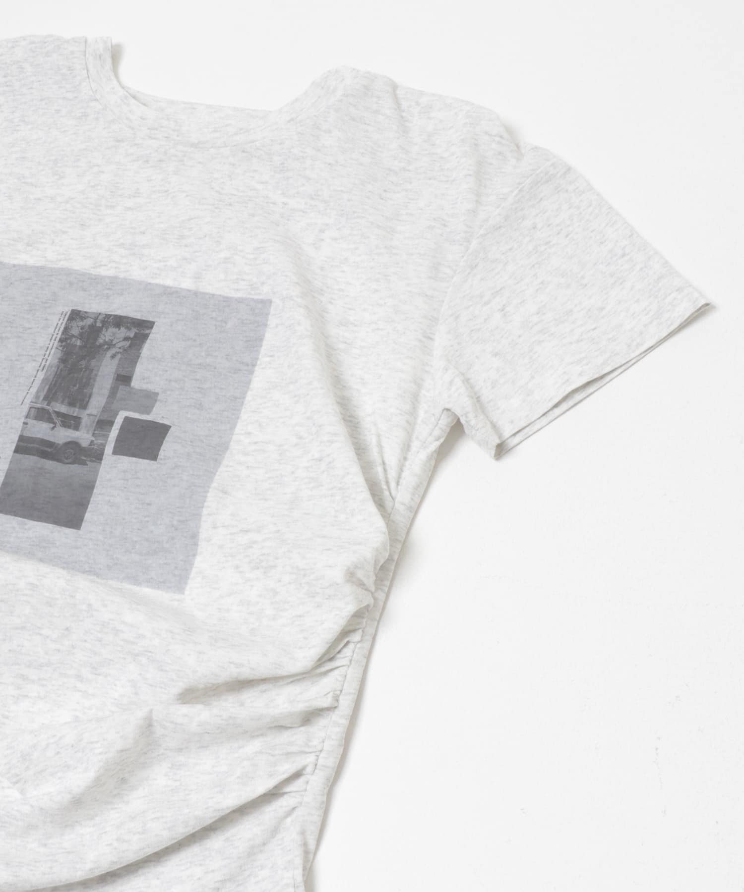 ドレーププリントTEE L.TOPGRAY One